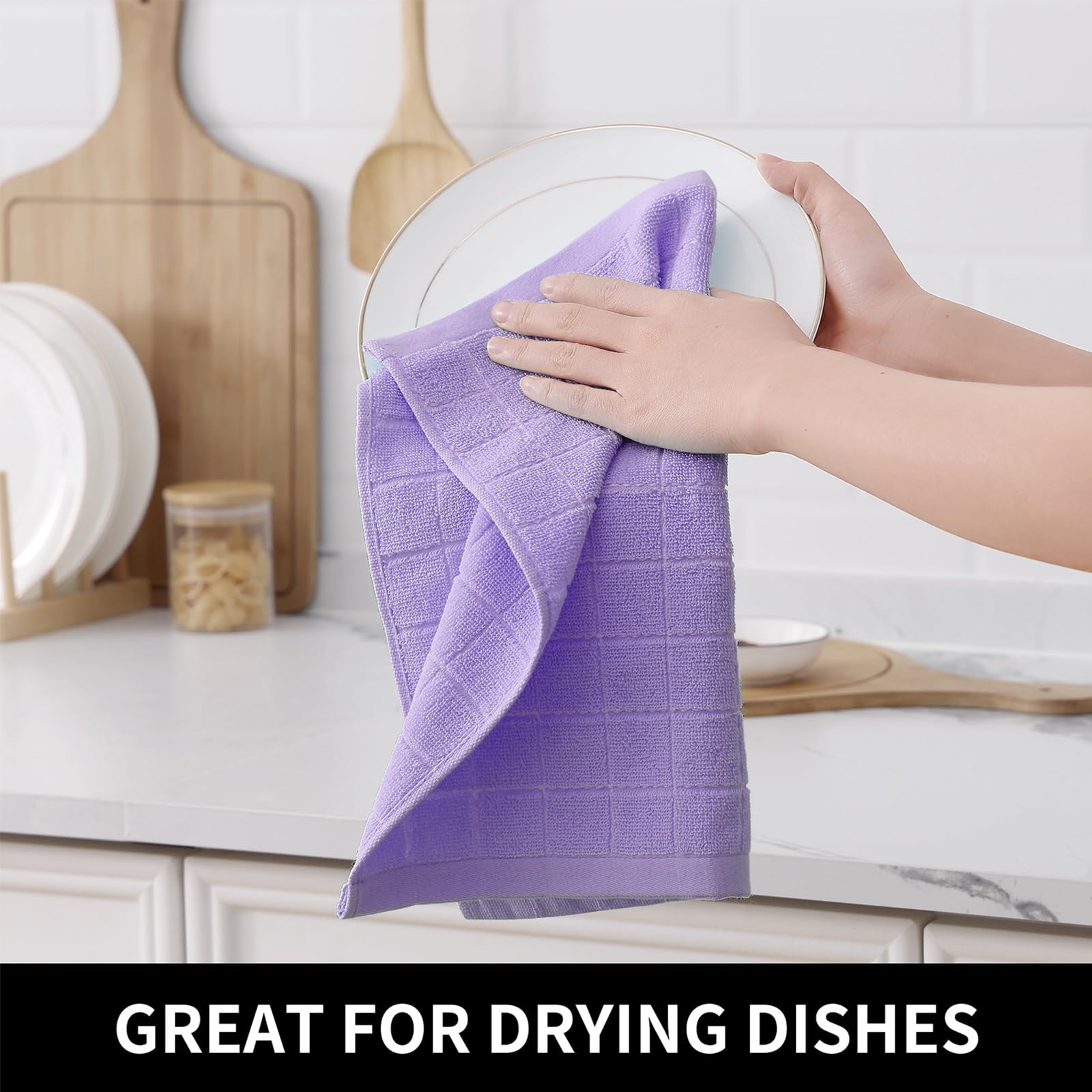 100% Cotton Terry Kitchen Dish Cloths (8 Count)