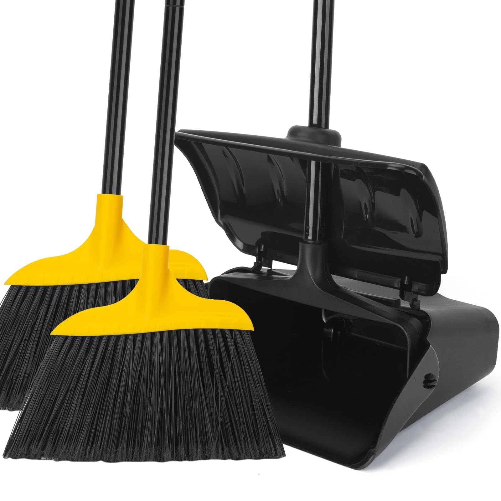 Indoor Outdoor Heavy Duty Broom and Dustpan Set (3 Count)