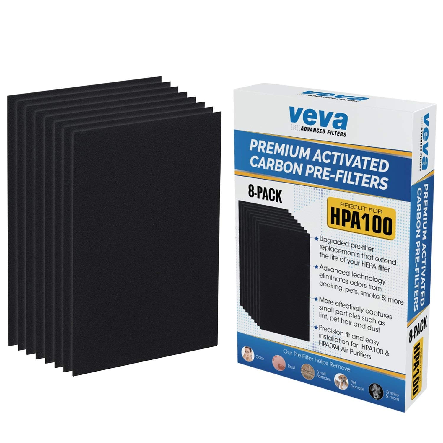 HPA100 Pre Filters Replacement for Honeywell Air Purifier (8 Count)
