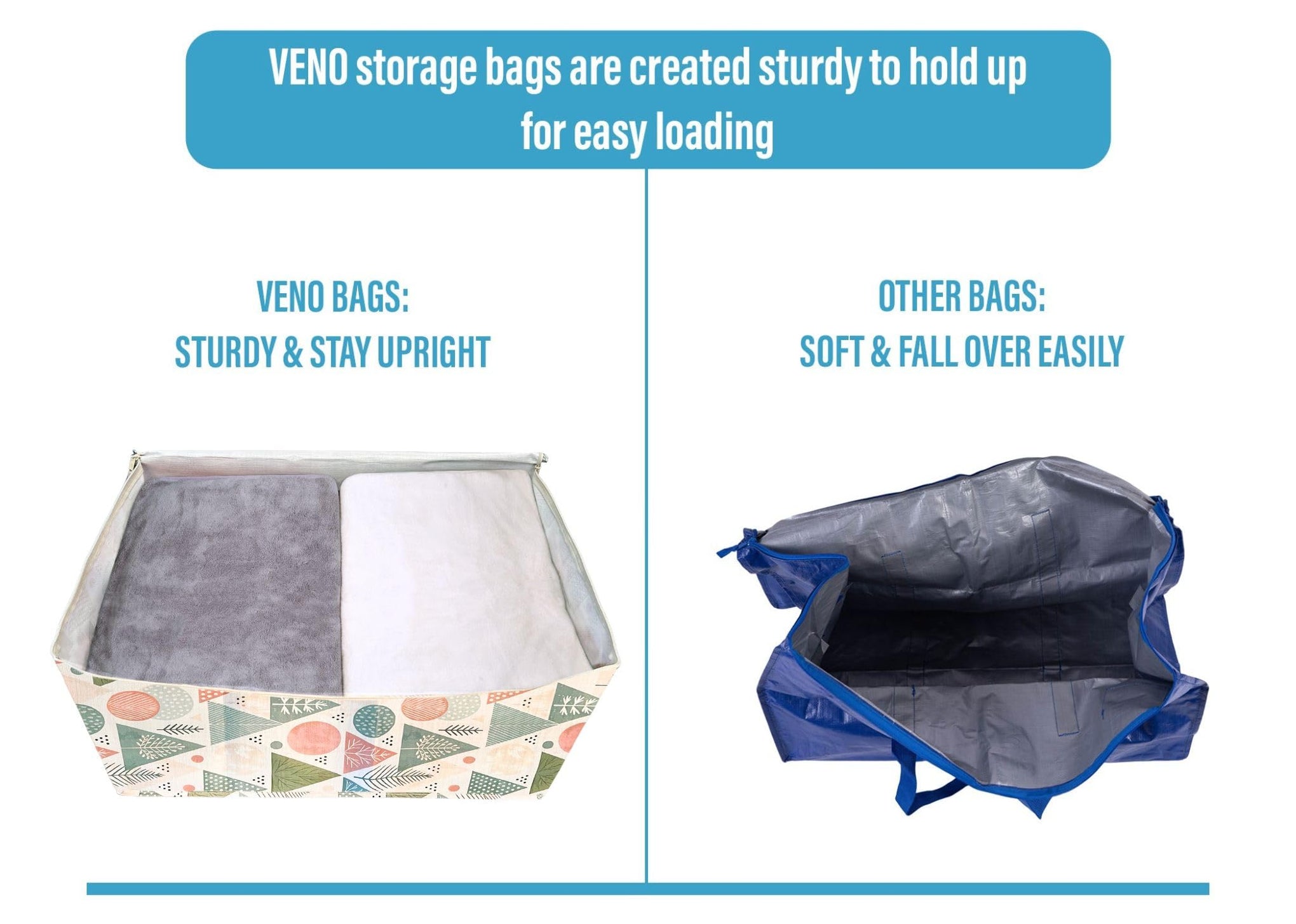 6 Pack Extra Large Heavy Duty Moving Bags with Wide Opening & Reinforced Handles (6 Count)