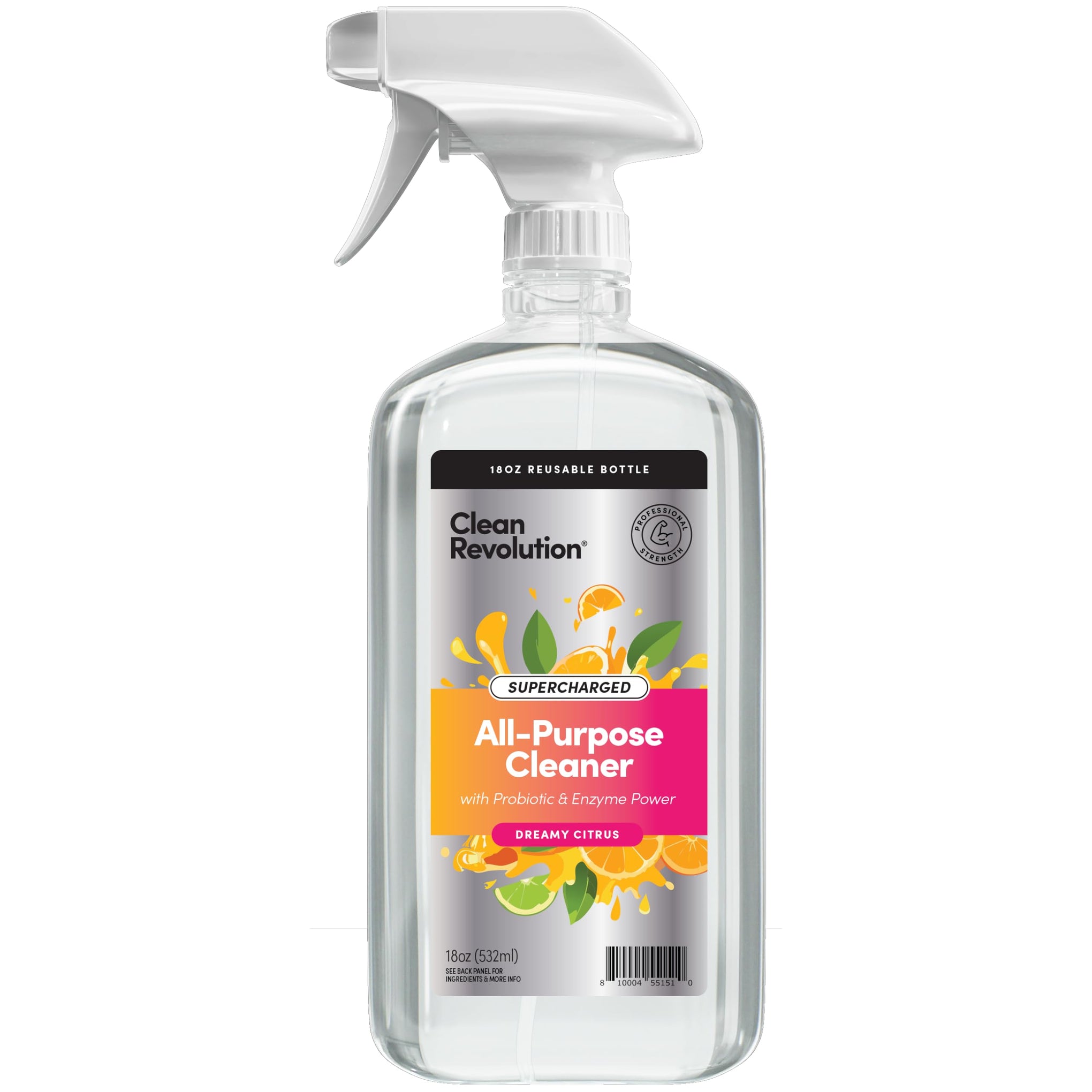 SuperCharged All Purpose Cleaner Refill with Smart Probiotic + Enzyme Complex (18 Fl Oz)