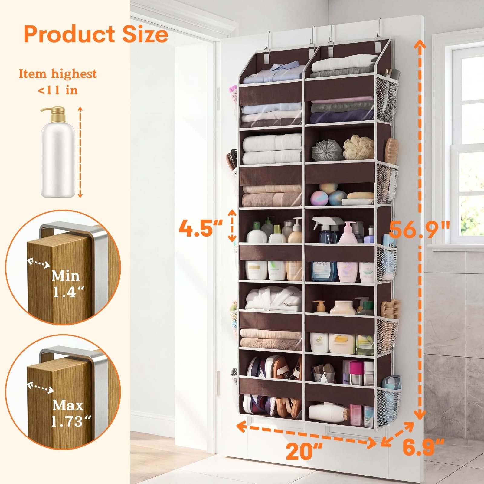 Over the Door Organizer 5 Tiers