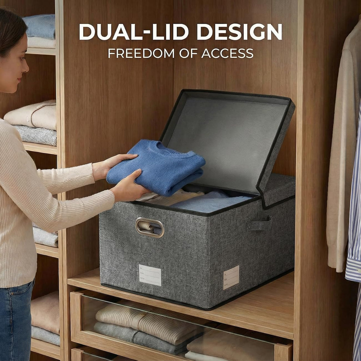 Storage Bins with Lids [3 (3 Count)