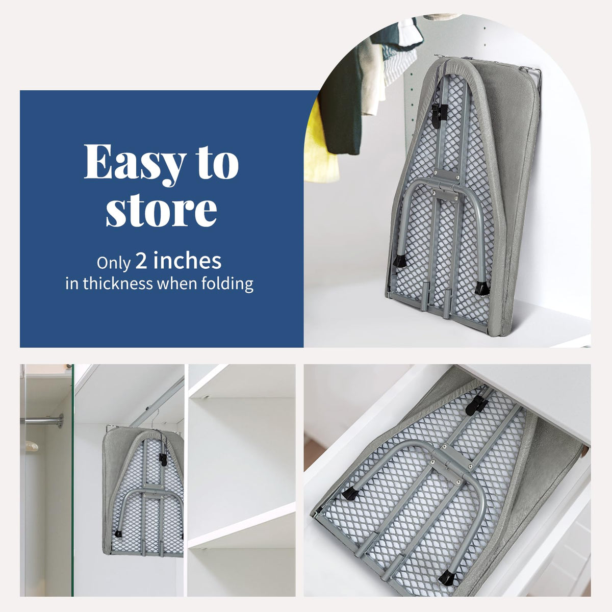 Tabletop Ironing Board with Iron Rest 31"x12" Grey