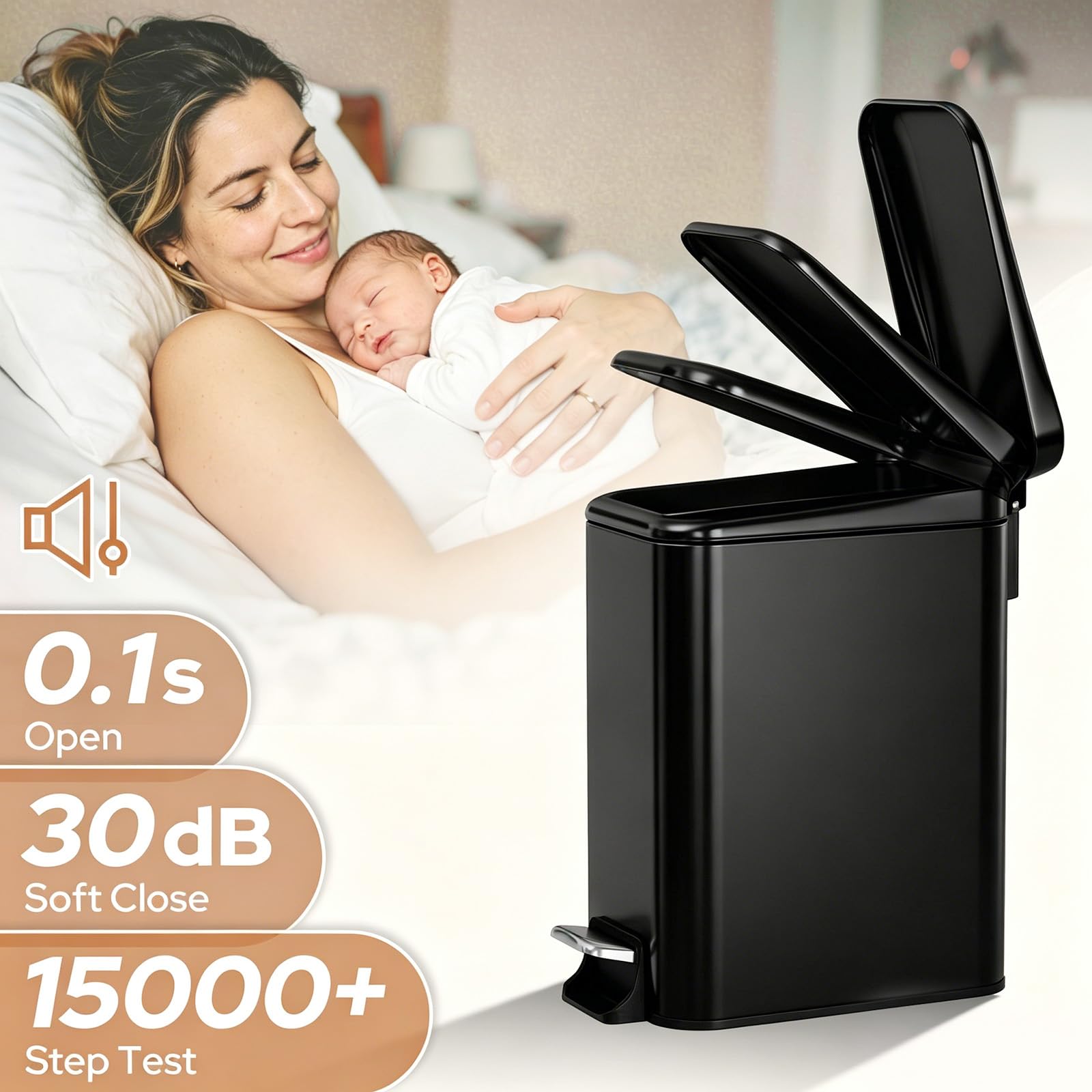 Small Bathroom Trash Can w