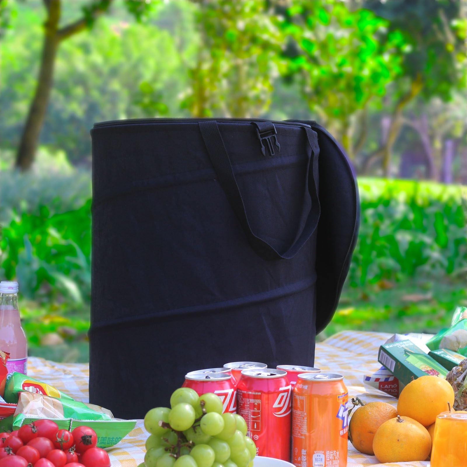 Collapsible Trash can with lid