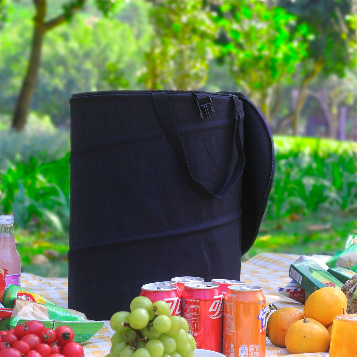Collapsible Trash can with lid