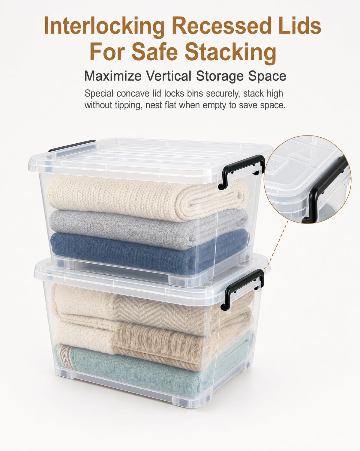 15QT Storage Bins with lids