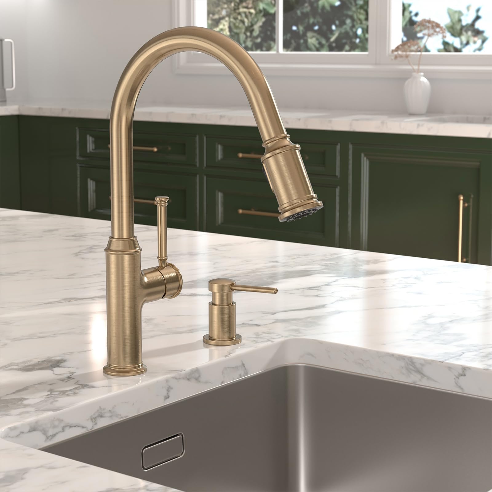 Champagne Gold Soap Dispenser for Kitchen Sink