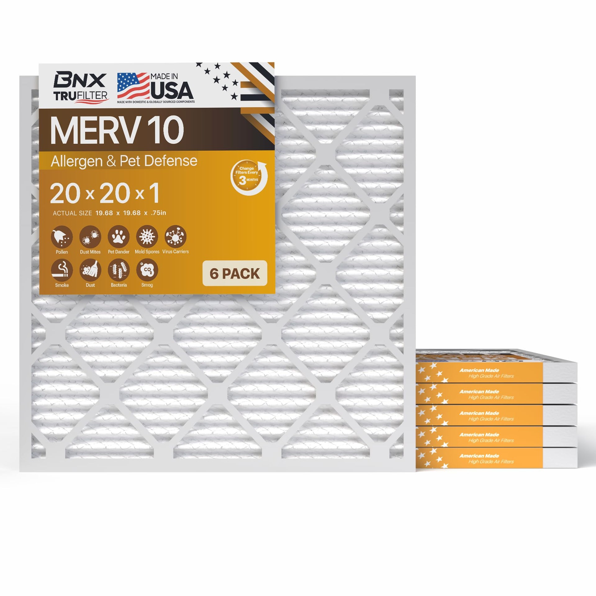TruFilter 20x20x1 MERV 10 (6 Count)