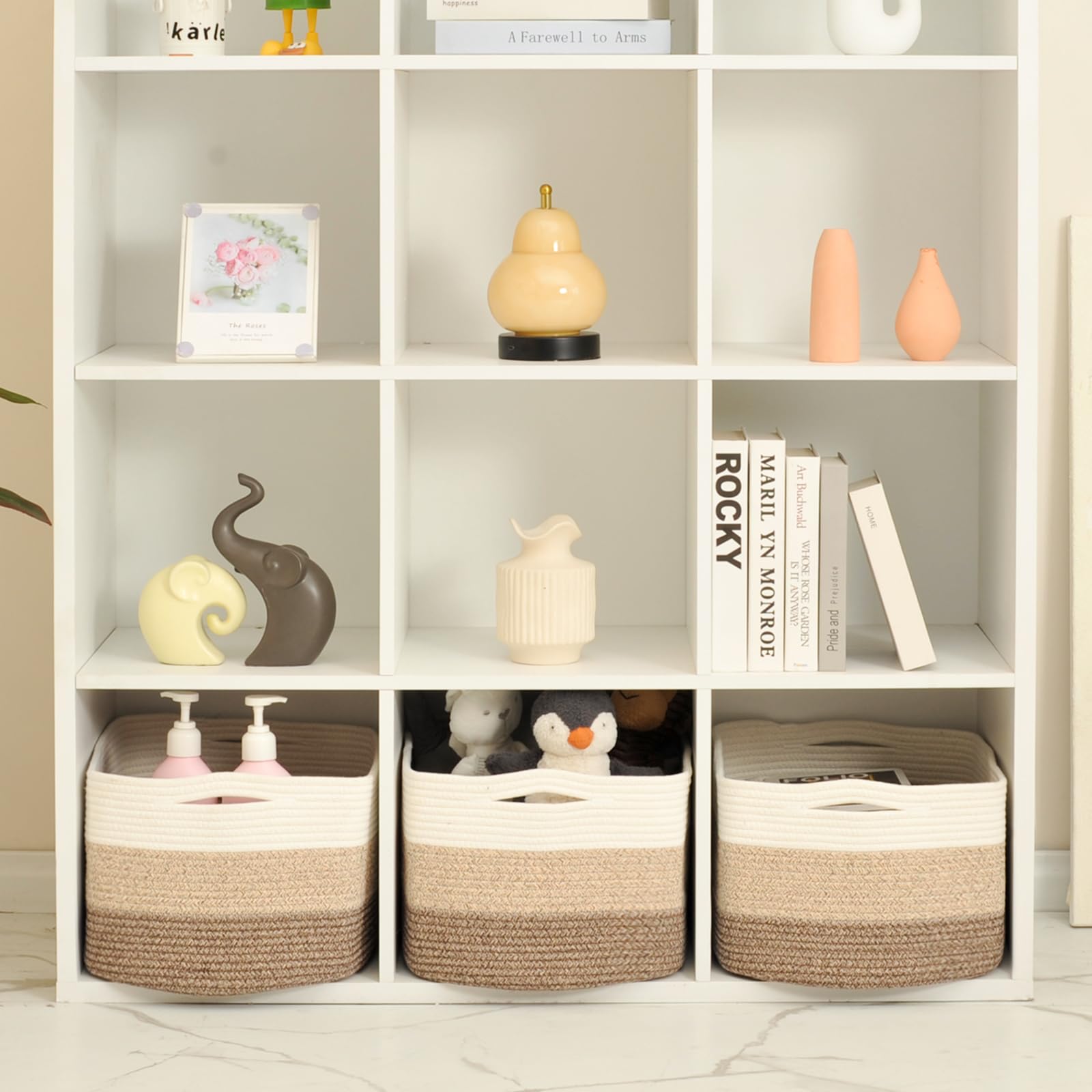 Large Storage Baskets for Organizing Shelves (3 Count)