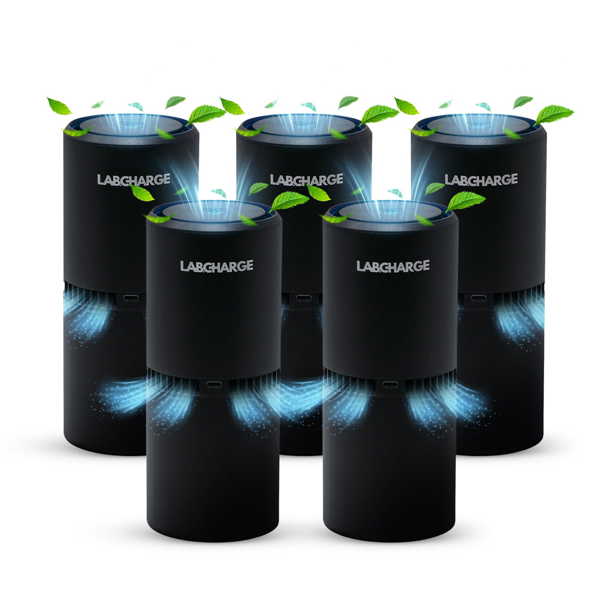 LabCharge Small Ionic Air Purifier for Home & Bedroom (5 Count)