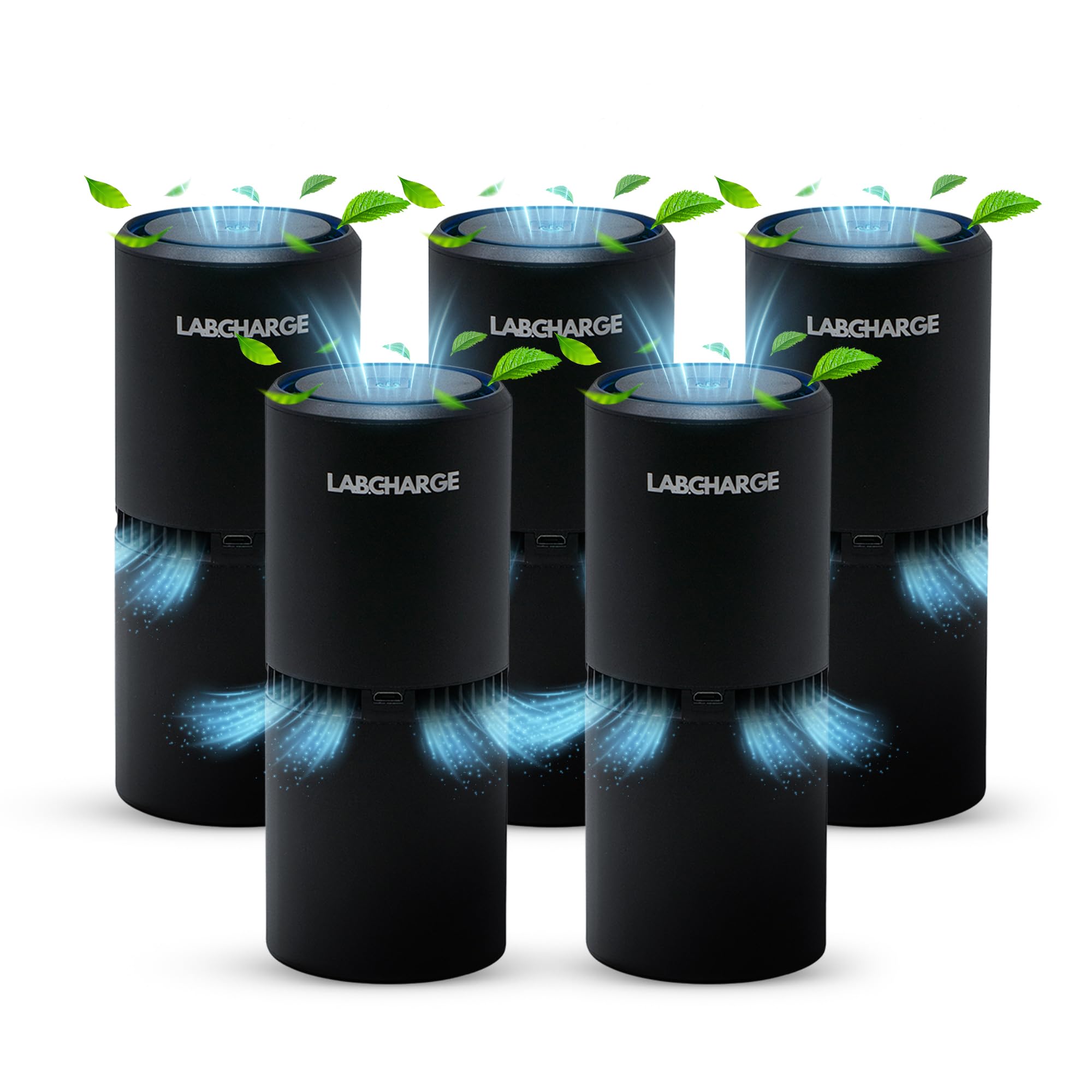 LabCharge Small Ionic Air Purifier for Home & Bedroom (5 Count)