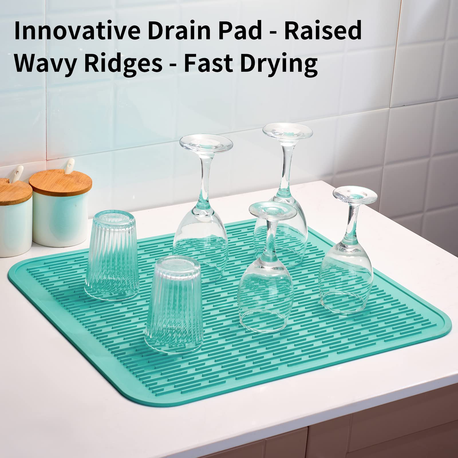 Oversized Silicone Dish Drying Mat for Kitchen