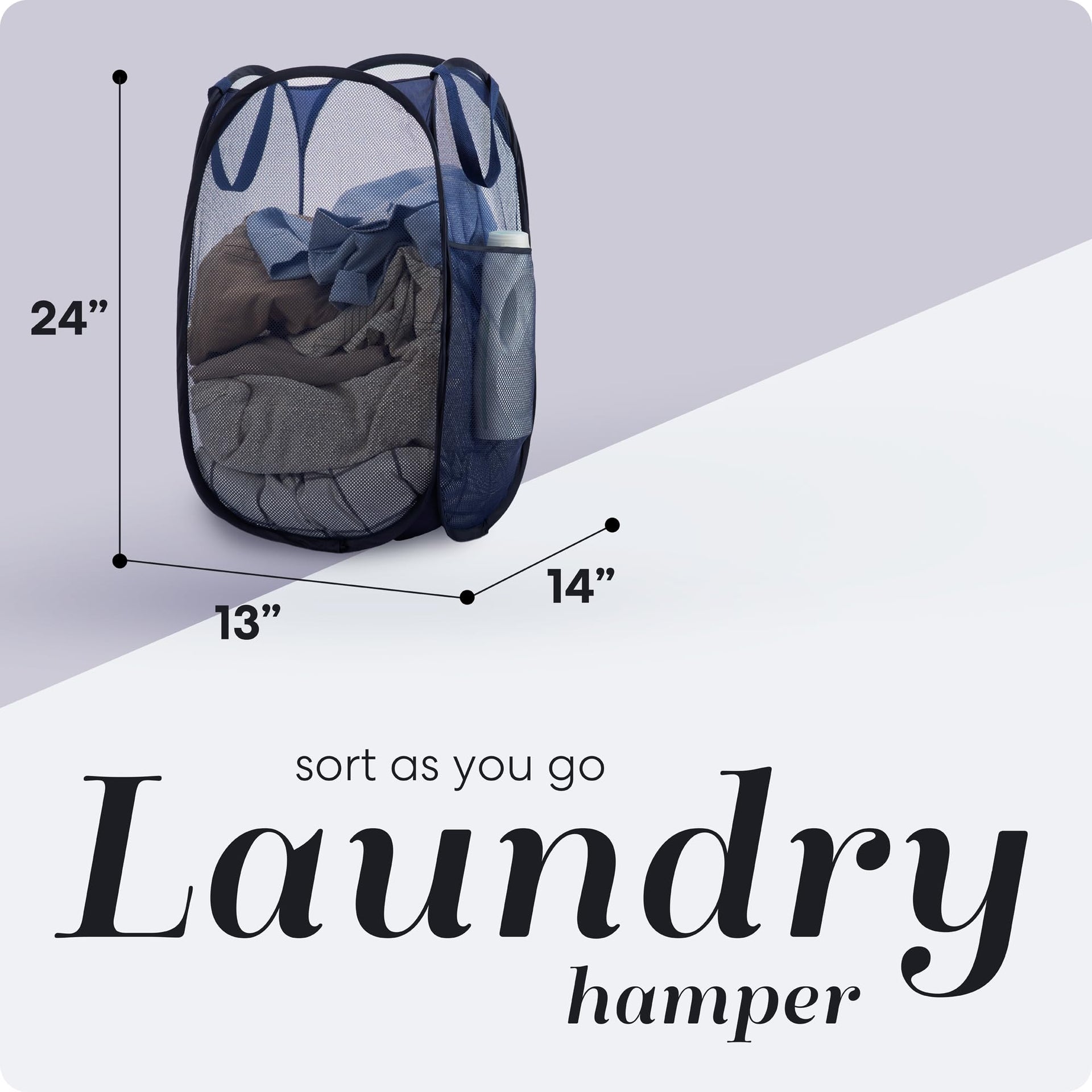 Collapsible Mesh Pop Up Laundry Hamper 2 (2 Count)