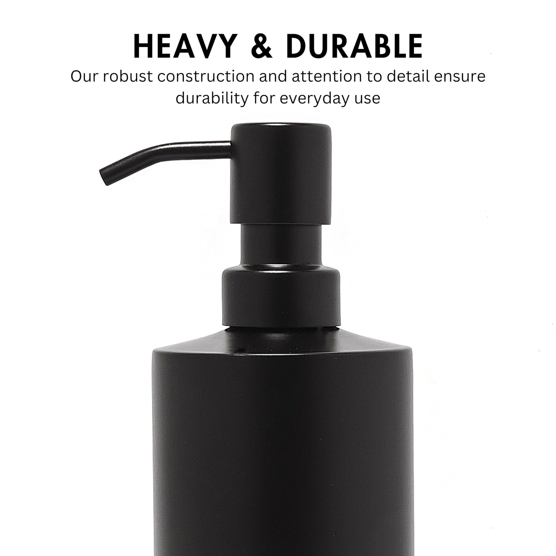 Black Round Stainless Steel Soap Dispenser