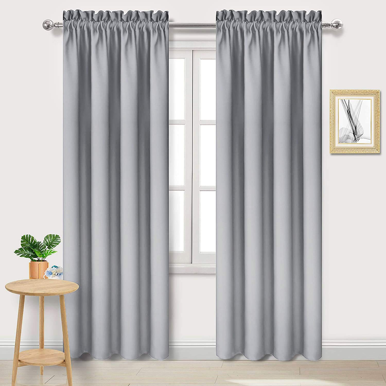 Blackout Curtains for Bedroom Living Room 38 x 84 Inch Long 2 Panels (2 Count)