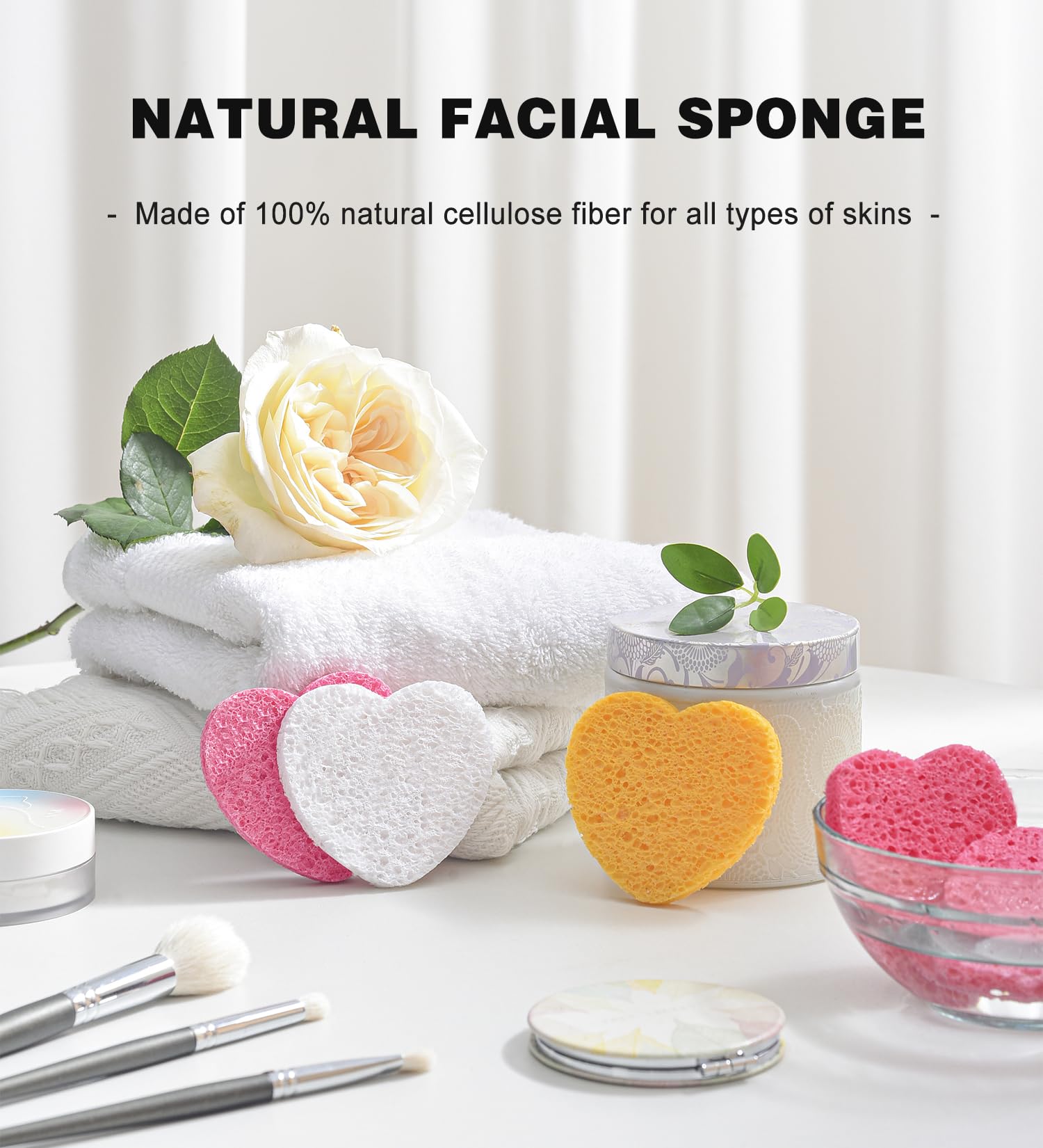 50 Count Compressed Facial Sponges for Estheticians