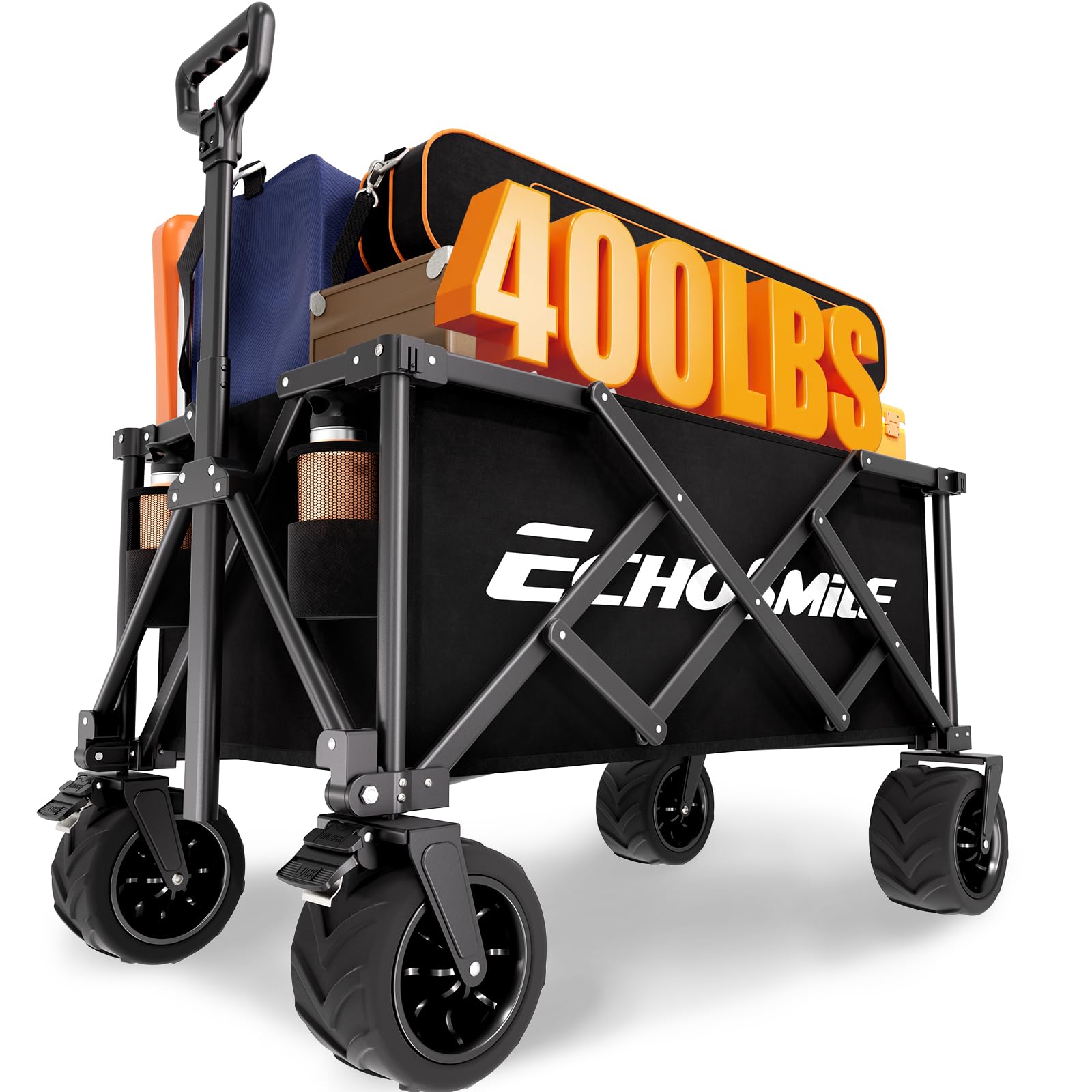 Wagons Carts Foldable Heavy Duty with 400Lbs Wt