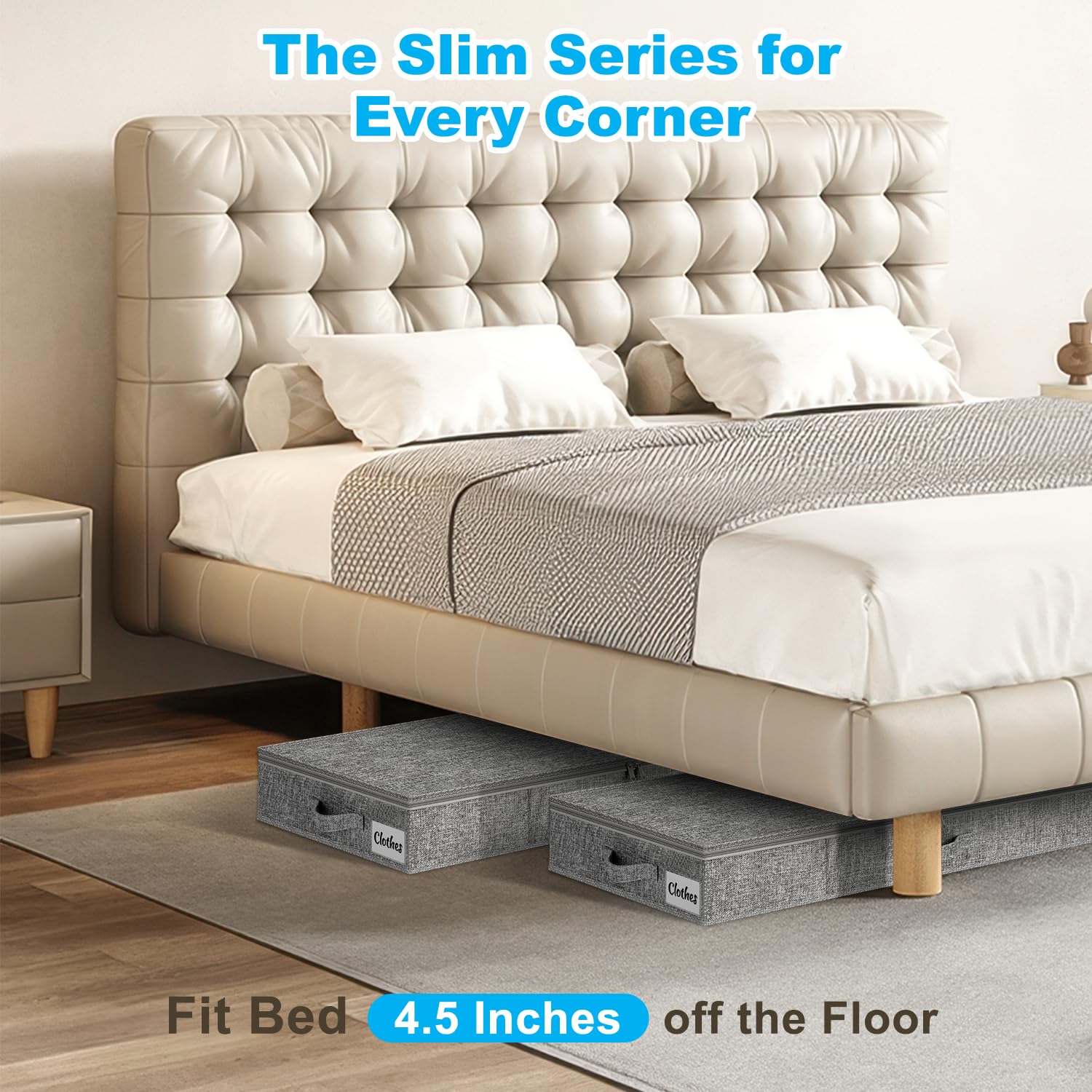 Under Bed Storage Container Bin 4 Pack (4 Count)