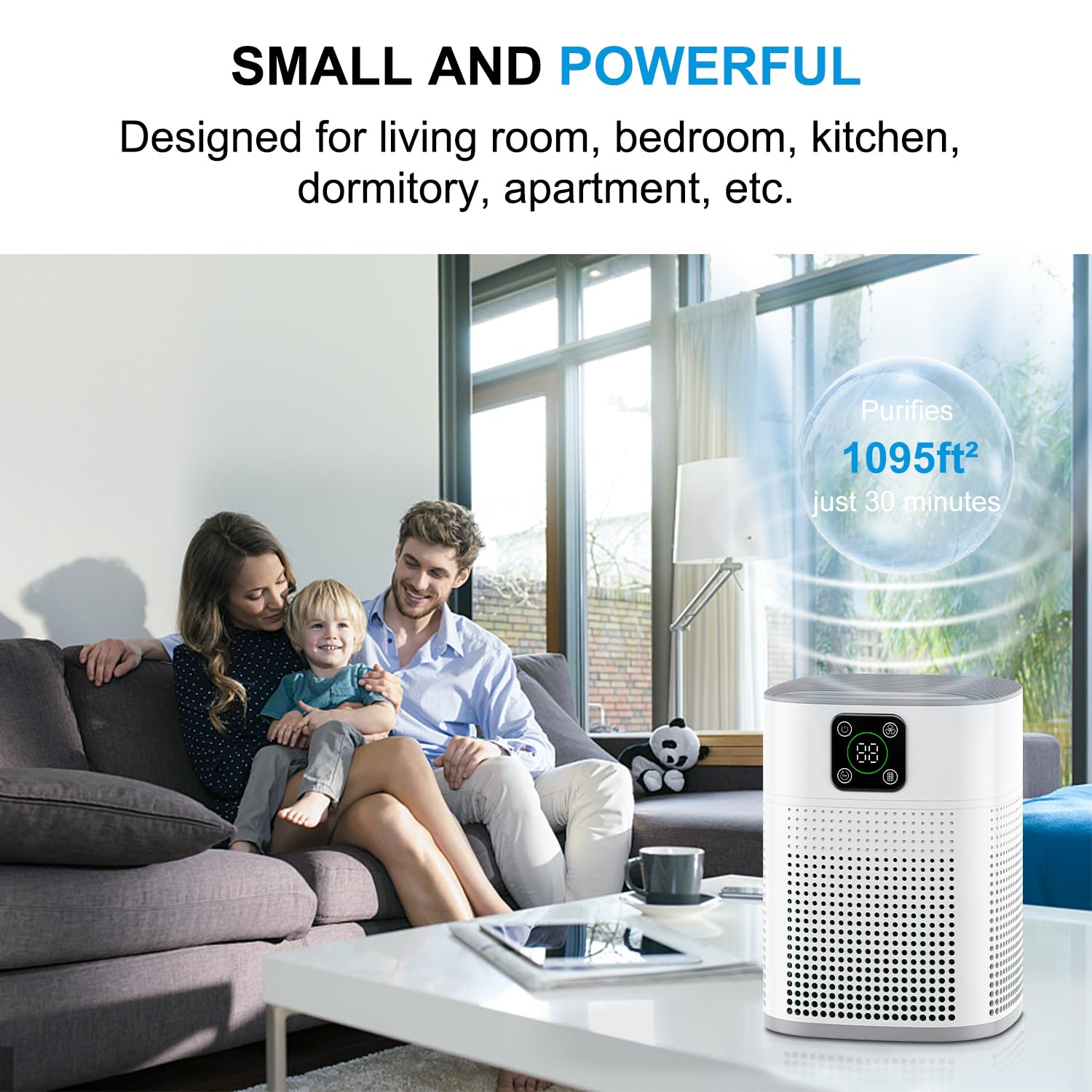 2 Pack Air Purifiers for Home Bedroom up to 2190ft² (2 Count)