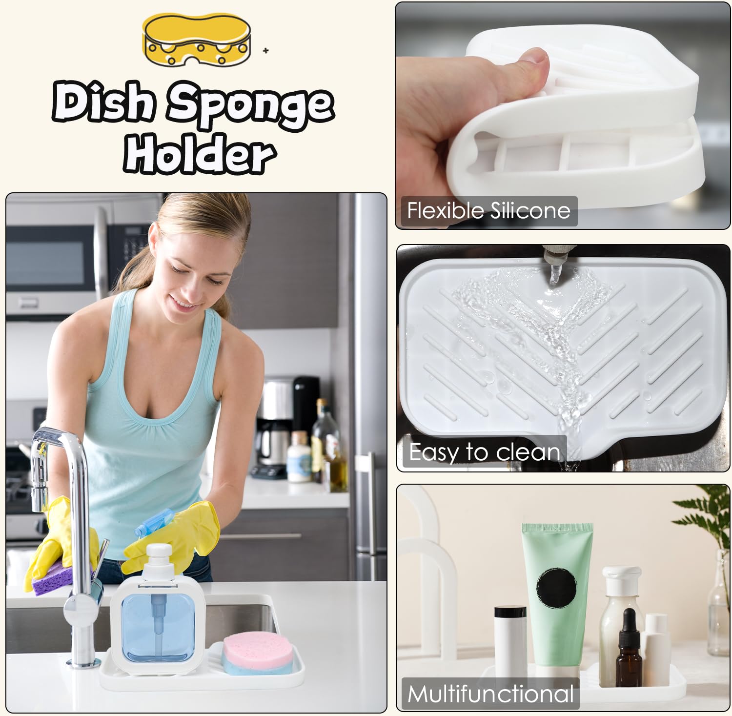 Silicone Bathroom Soap Dishes (5.6 Ounce)