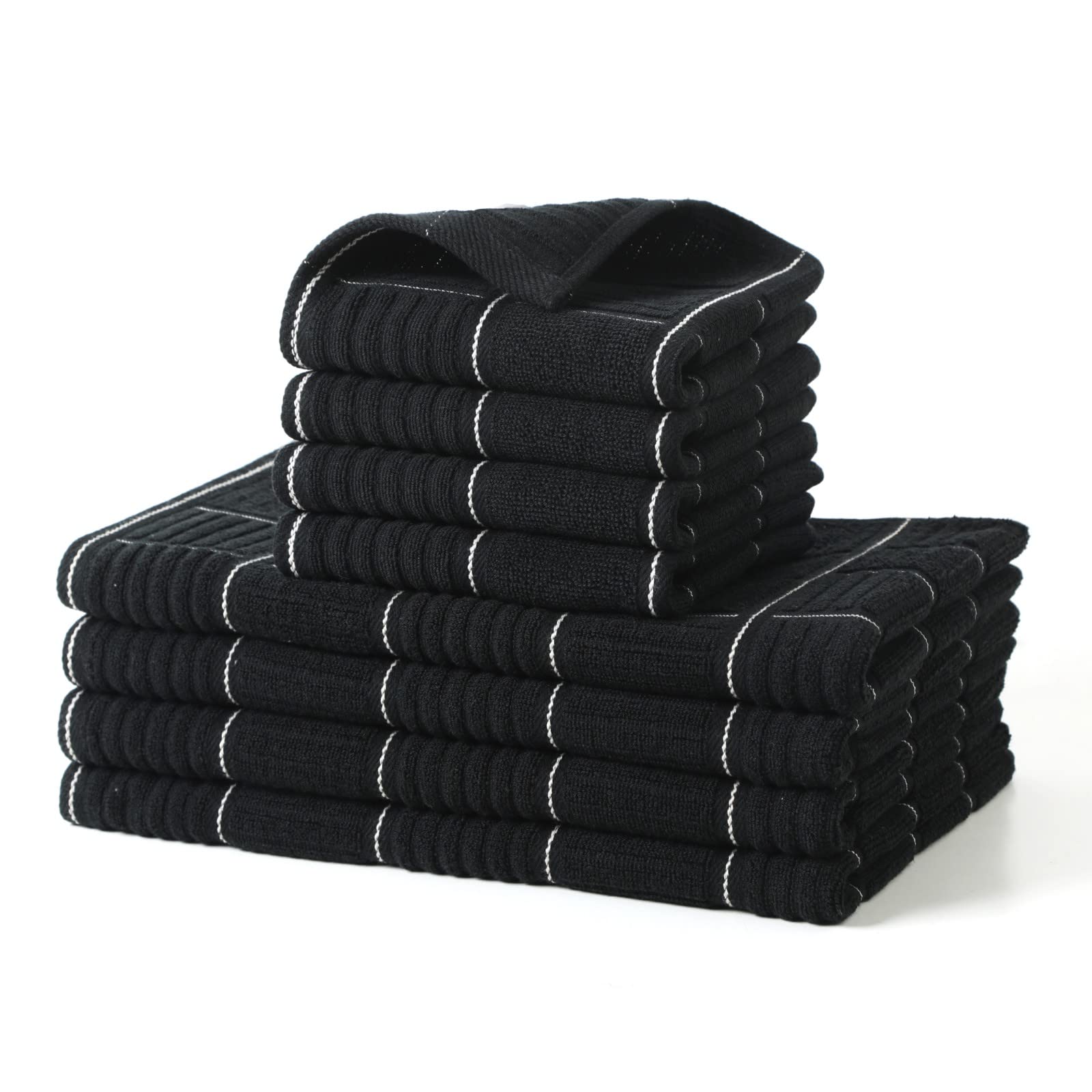 Kitchen Towels and Dishcloths Set (8 Count)