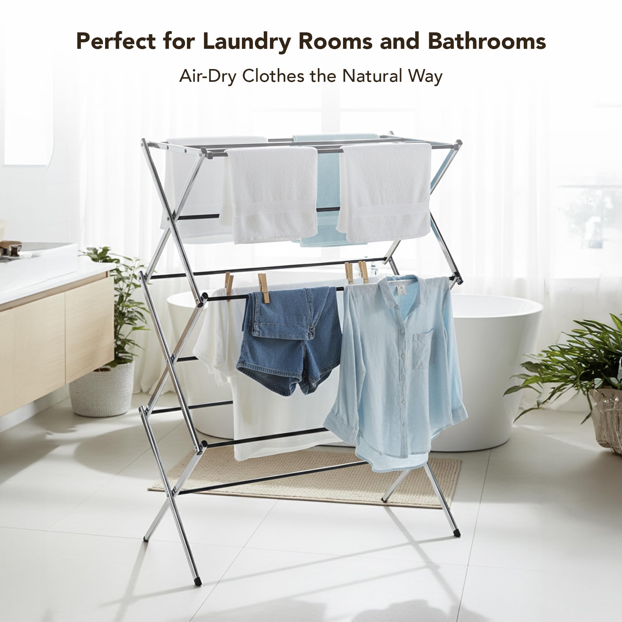 Portable Collapsible Clothing Dryer Rack