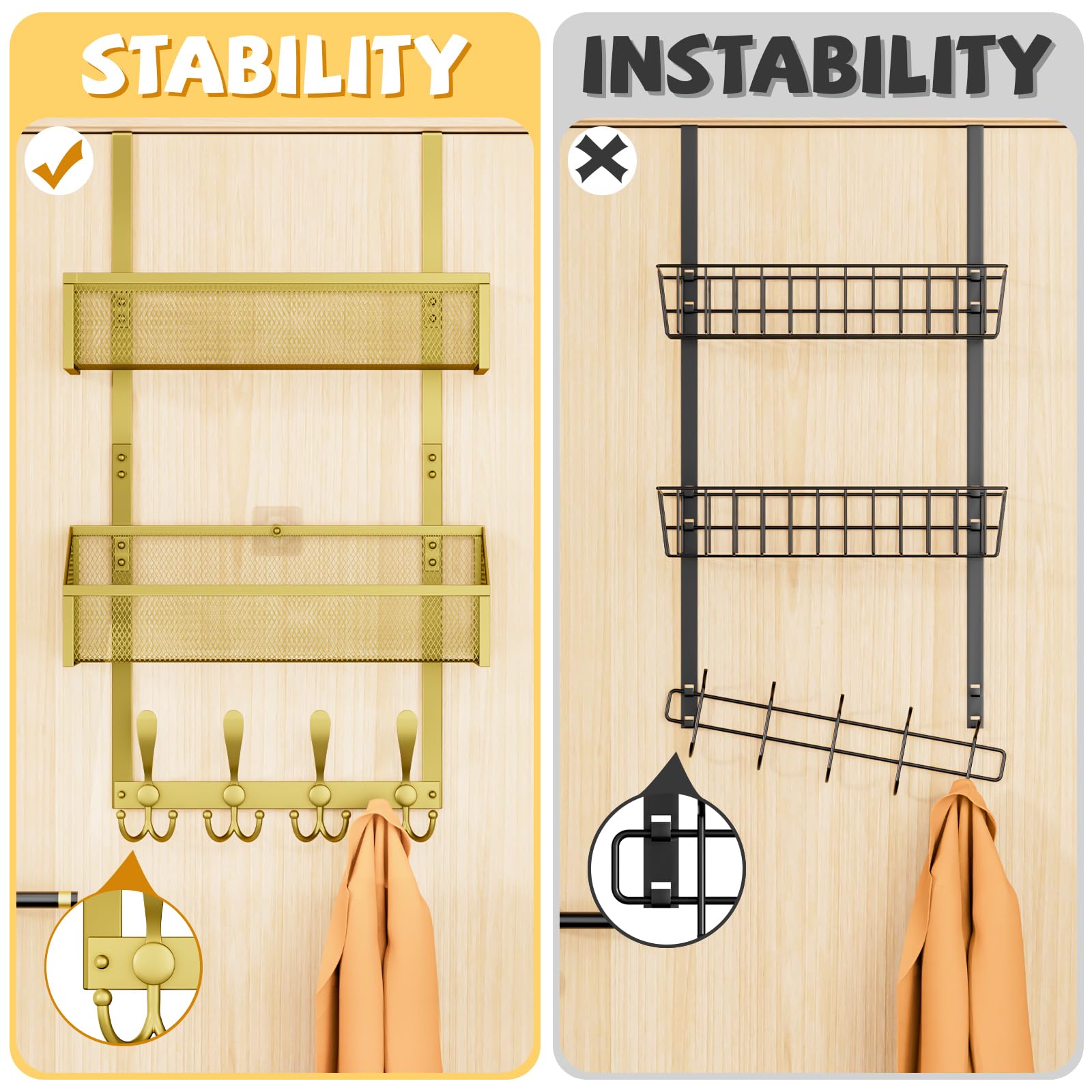 Over The Door Hooks Organizer