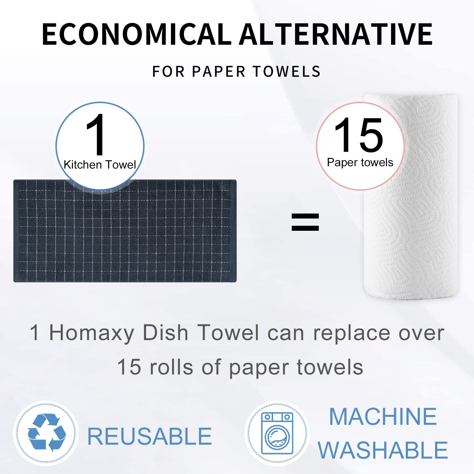 100% Cotton Terry Kitchen Towels (4 Count)