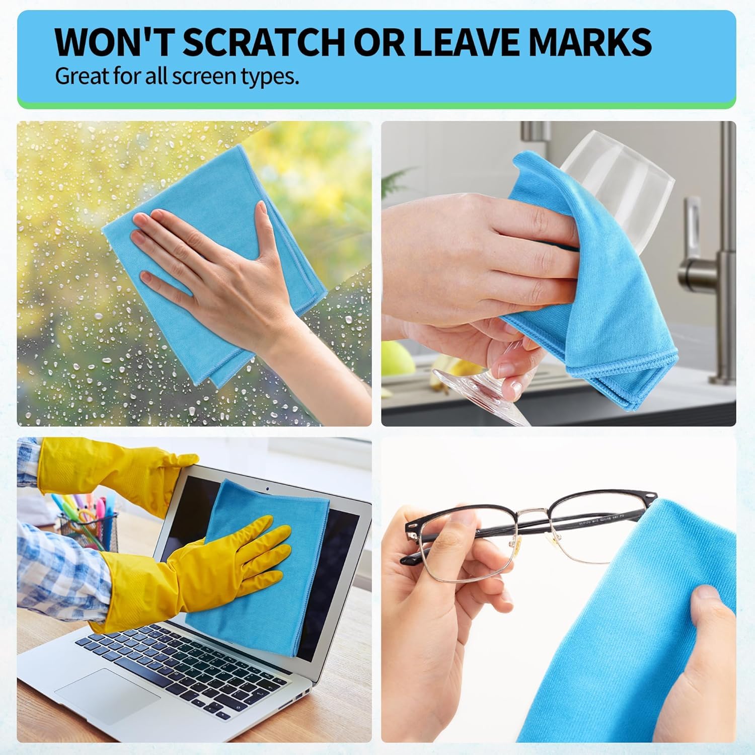 Microfiber Glass Cleaning Cloth (6 Count)
