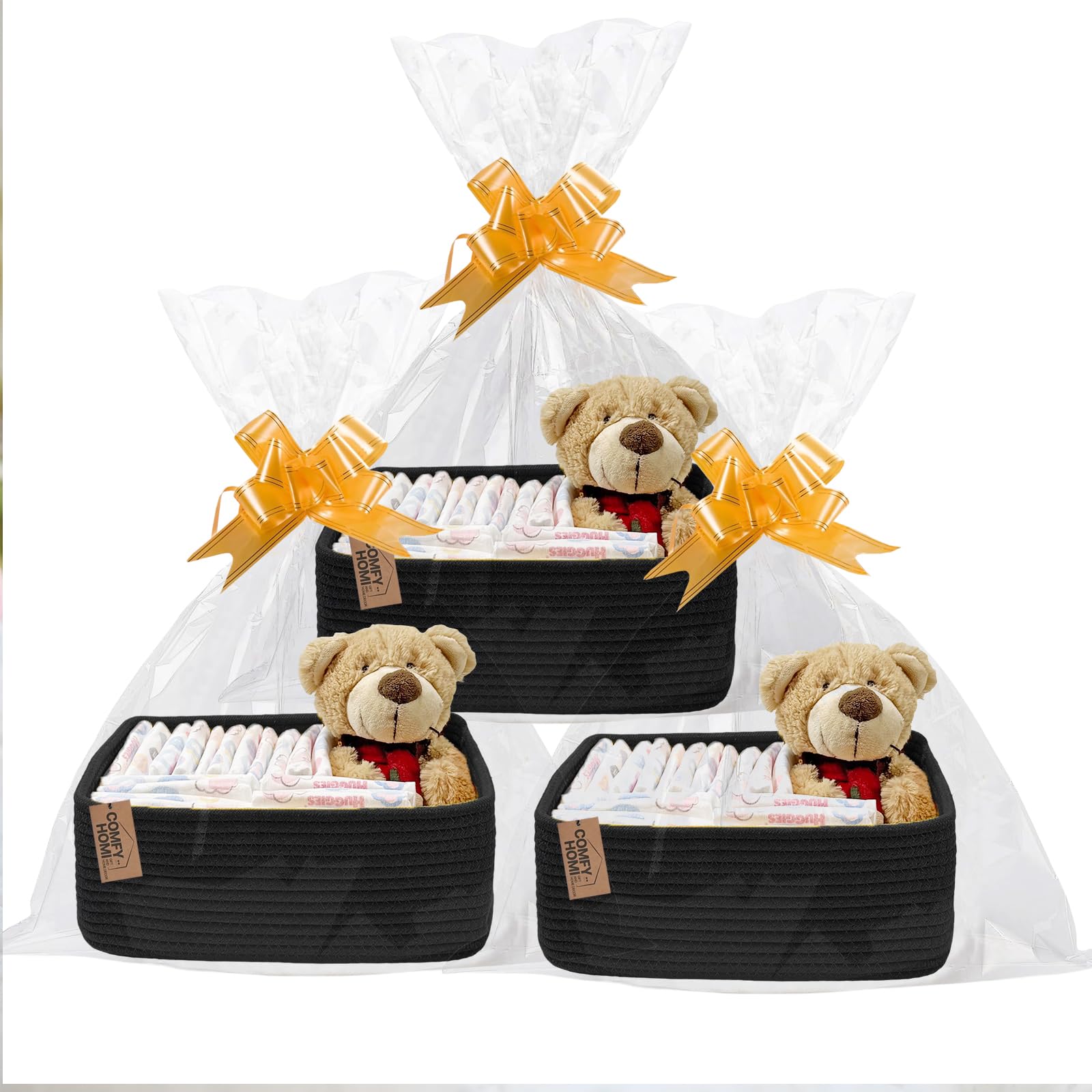 COMFY HOMI 11.5"x7.5"x4.7" Storage Baskets for Organizing (3 Count)