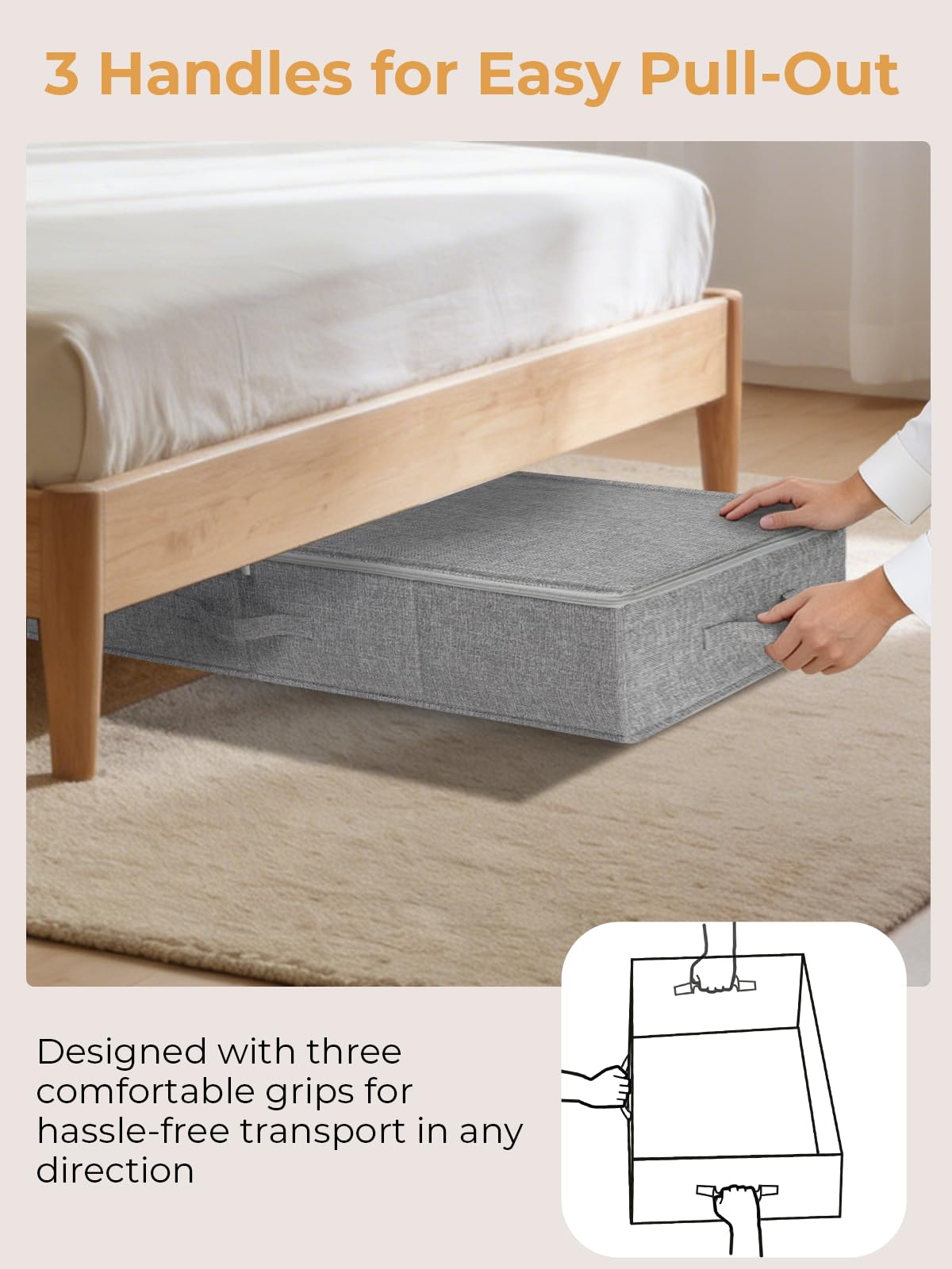 6.7 in Tall Sturdy Under Bed Storage Container with Lid (2 Count)
