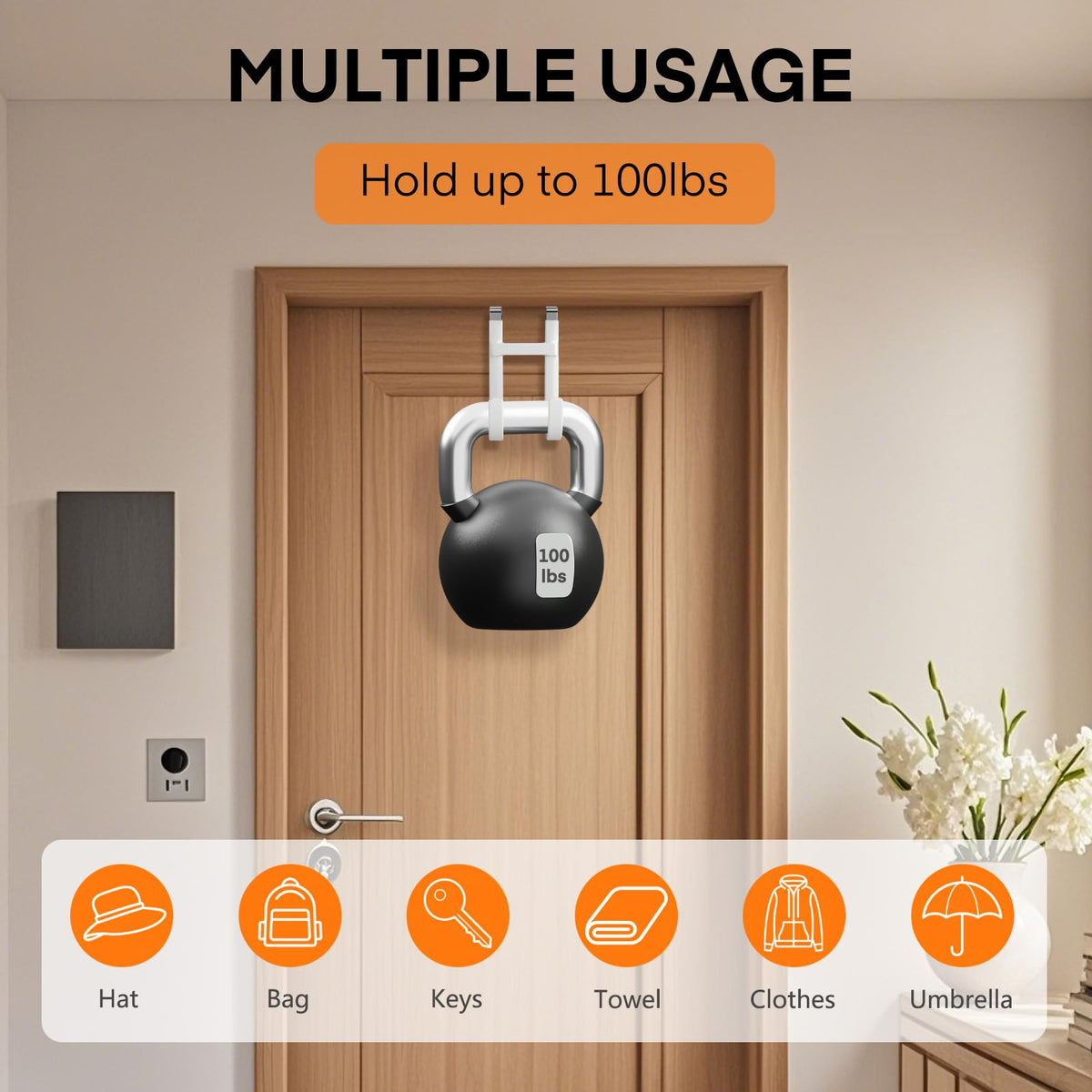 Over the Door Hooks (4 Count)