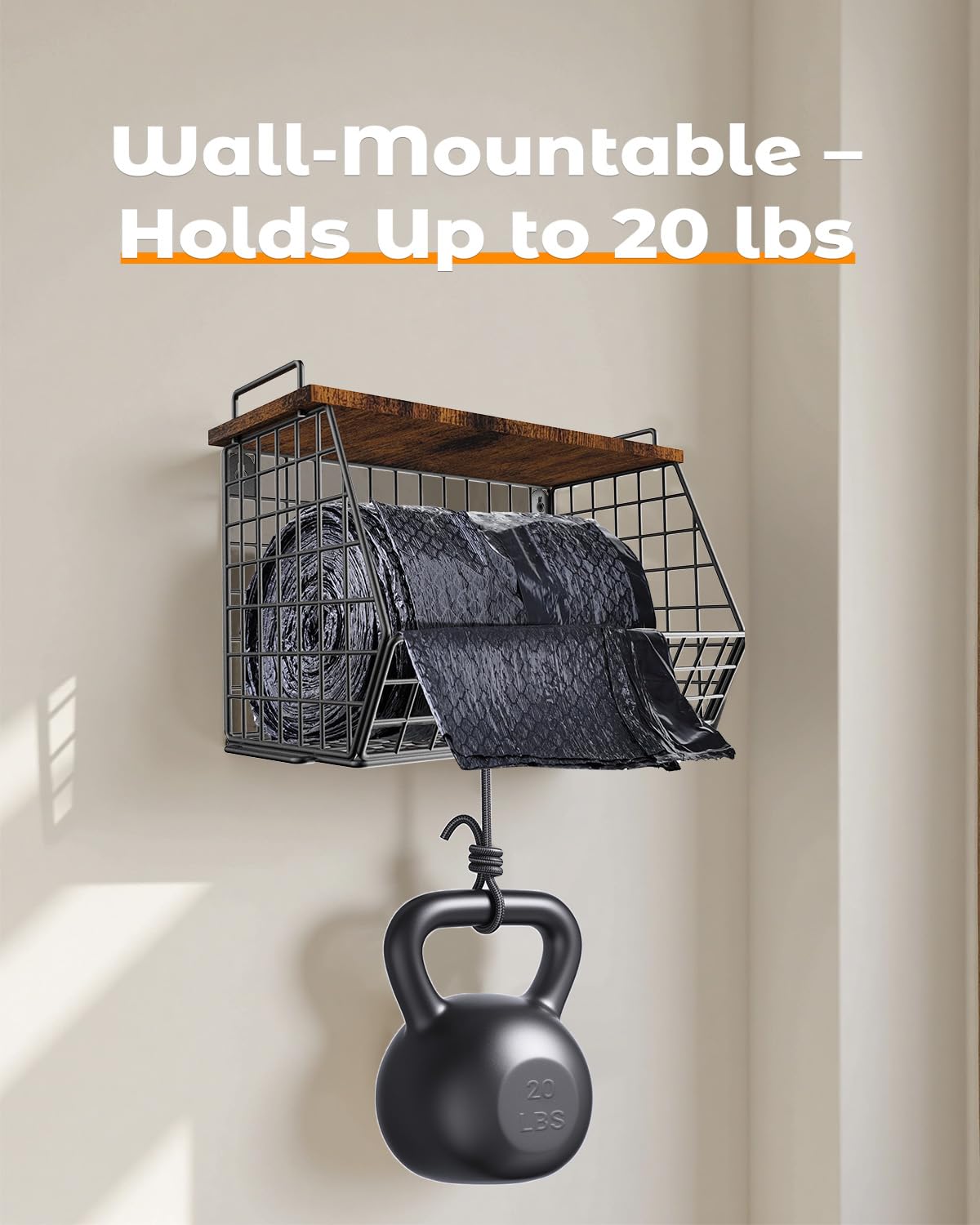 2 Pack Stackable Extra Large Trash Bag Holder Under Sink (2 Count)