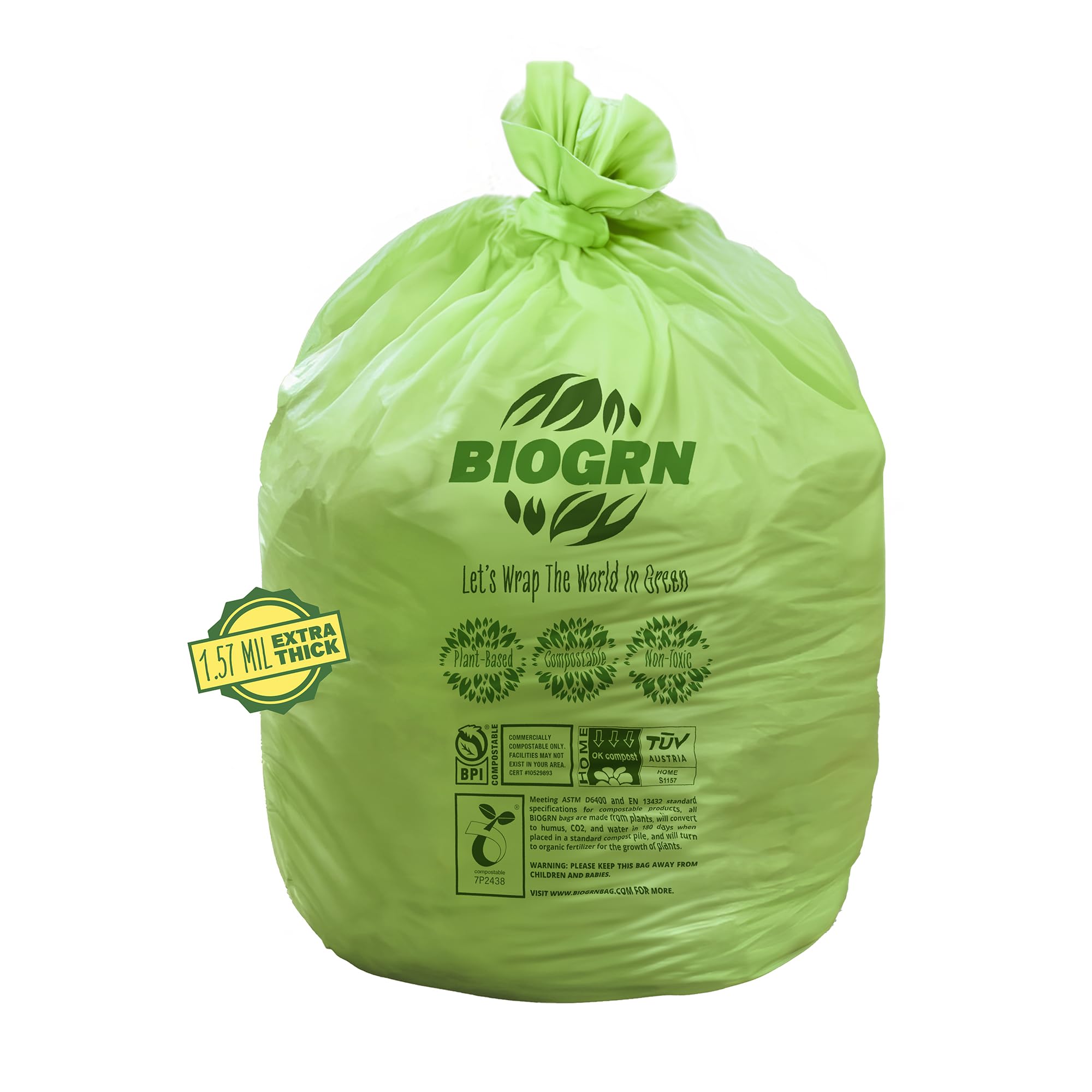 50 55 Gallon Compostable Trash Bags (12 Count)