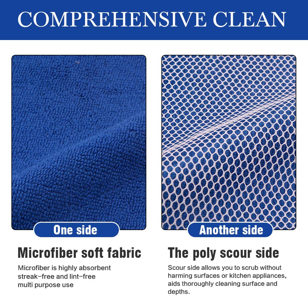 Dish Cloth for Washing Dishes Kitchen Washcloth Cleaning Cloth (10 Count)
