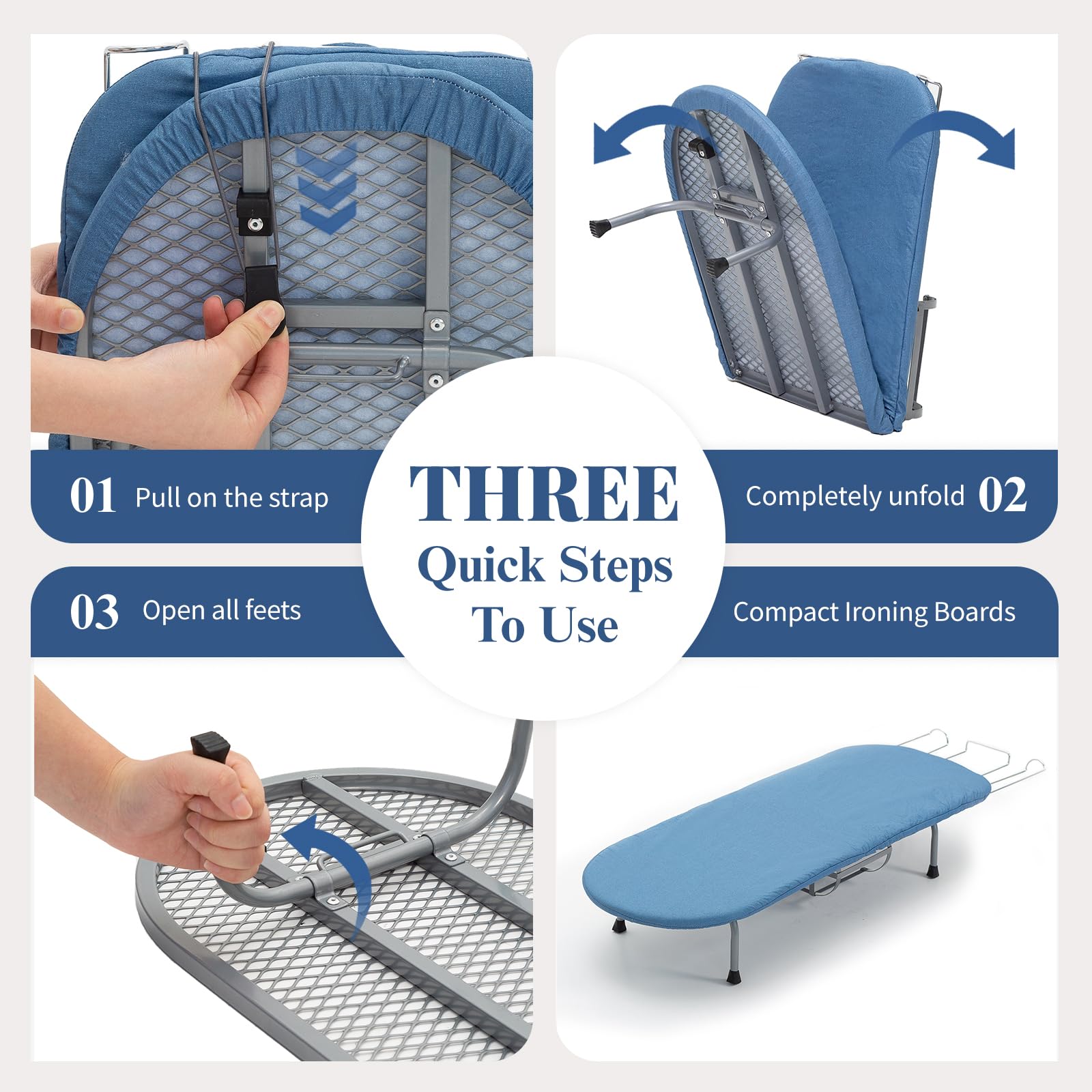 Metal Foldable Iron Board with Iron Holder