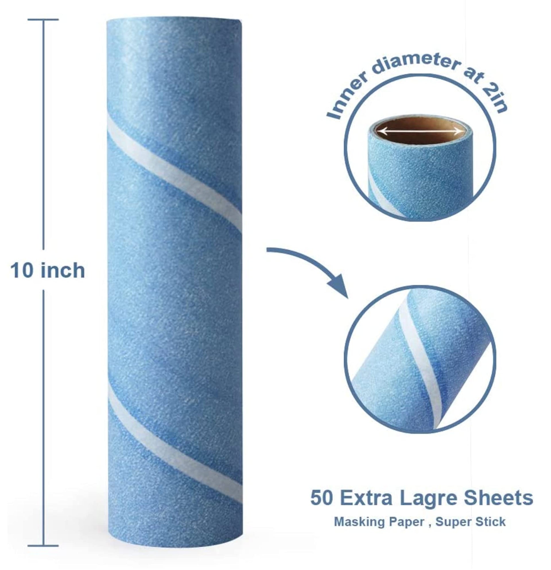 10 Inch Wide Lint Roller Refills (150 Count)