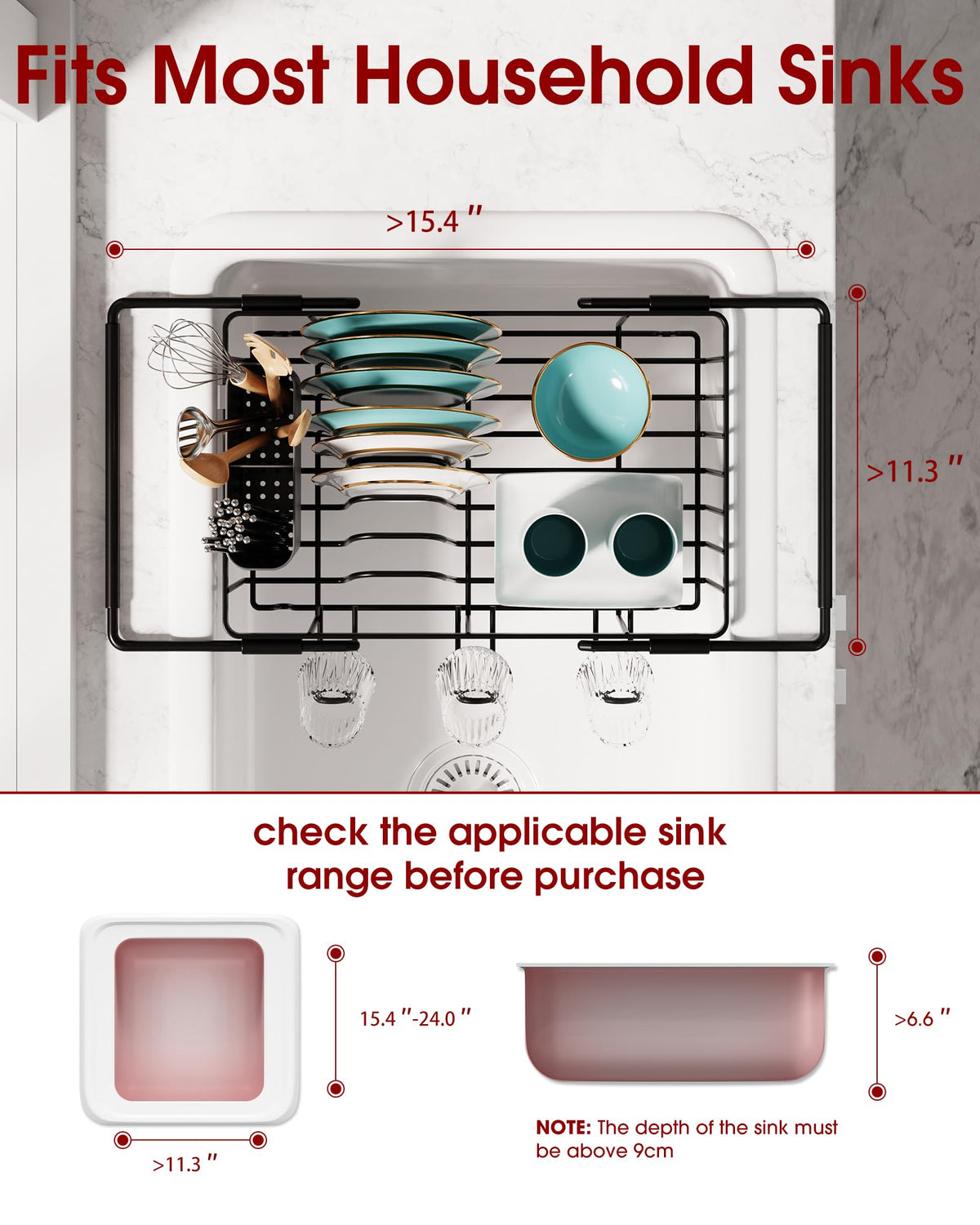 Dish Drying Rack in Sink