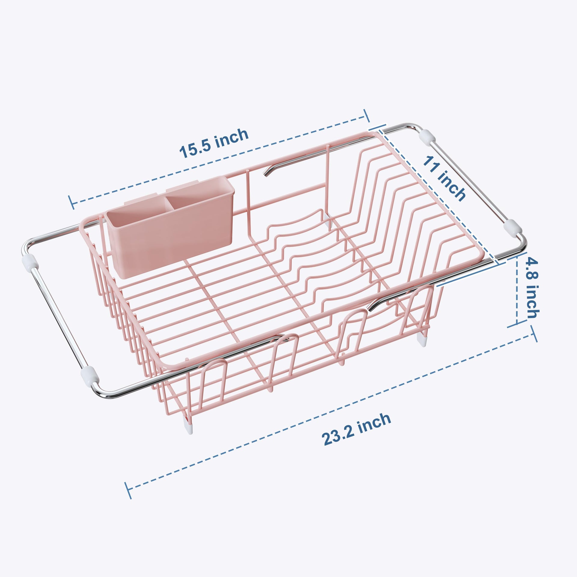 Pink Dish Drying Rack in Sink