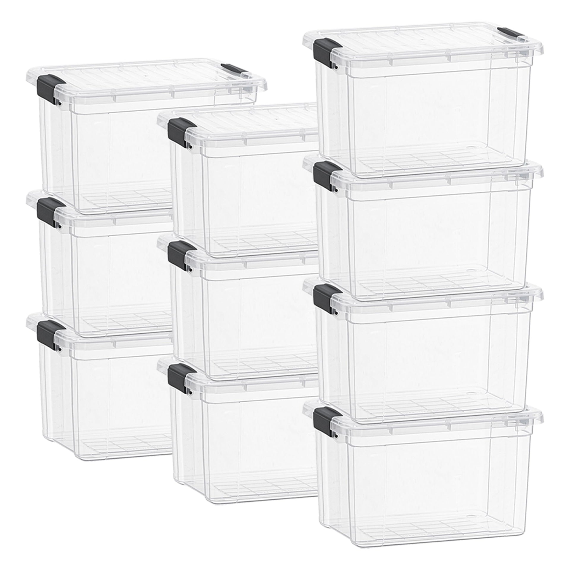 49 Quart Clear Plastic Storage Boxes with Lids (10 Count)