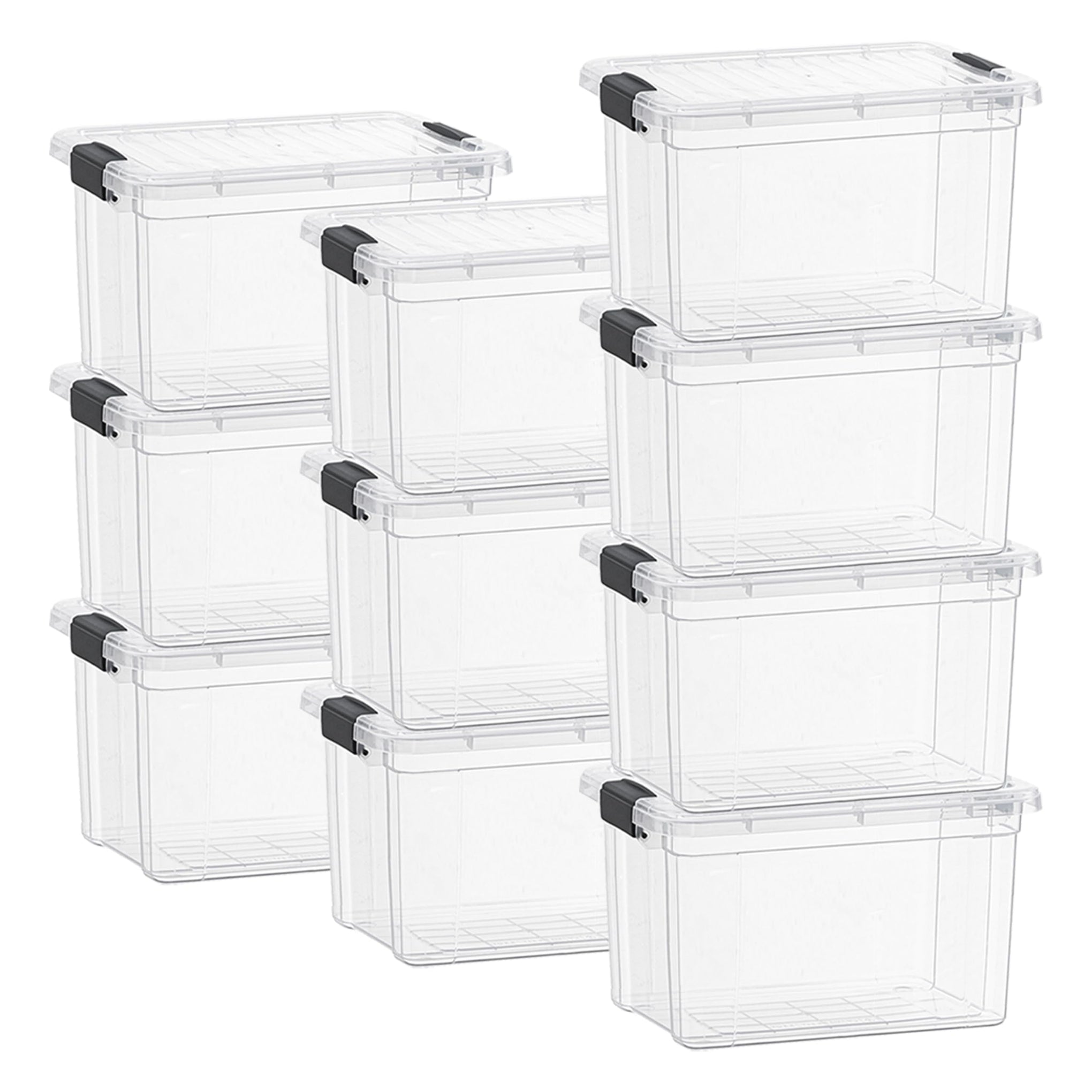 49 Quart Clear Plastic Storage Boxes with Lids (10 Count)
