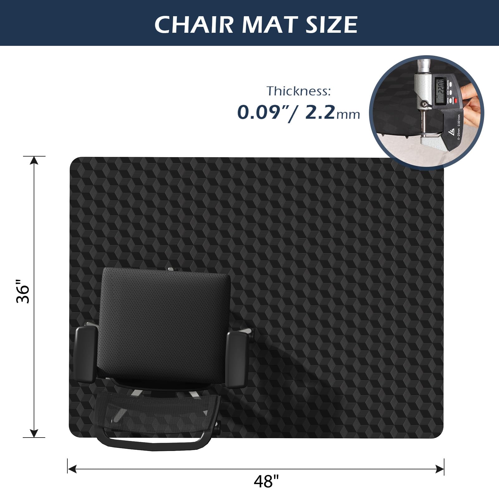 Chair Mat for Carpet 36" x 48"