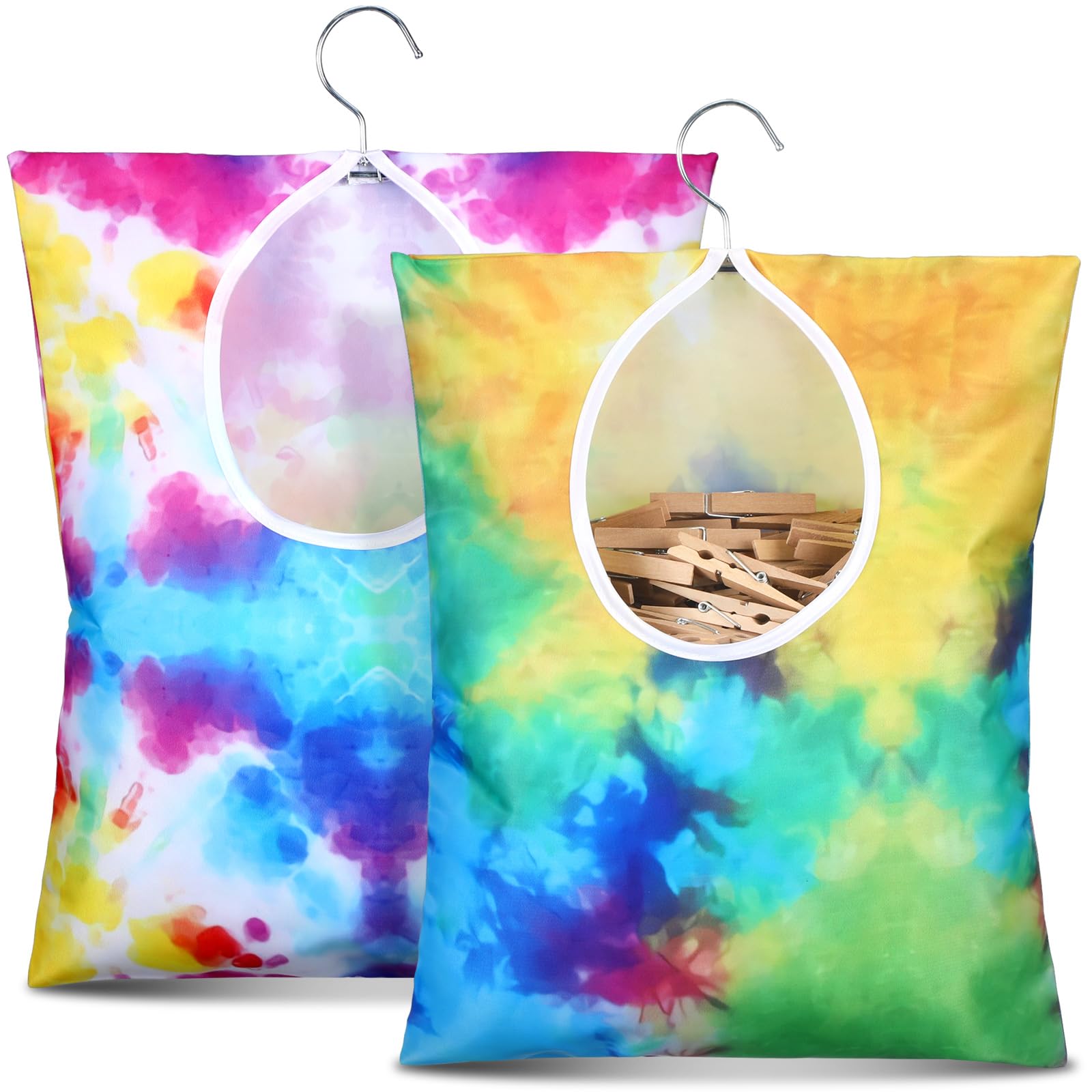 2 Pcs Clothes Pin Bag 15 X 11 In Clothespin Holder (2 Count)