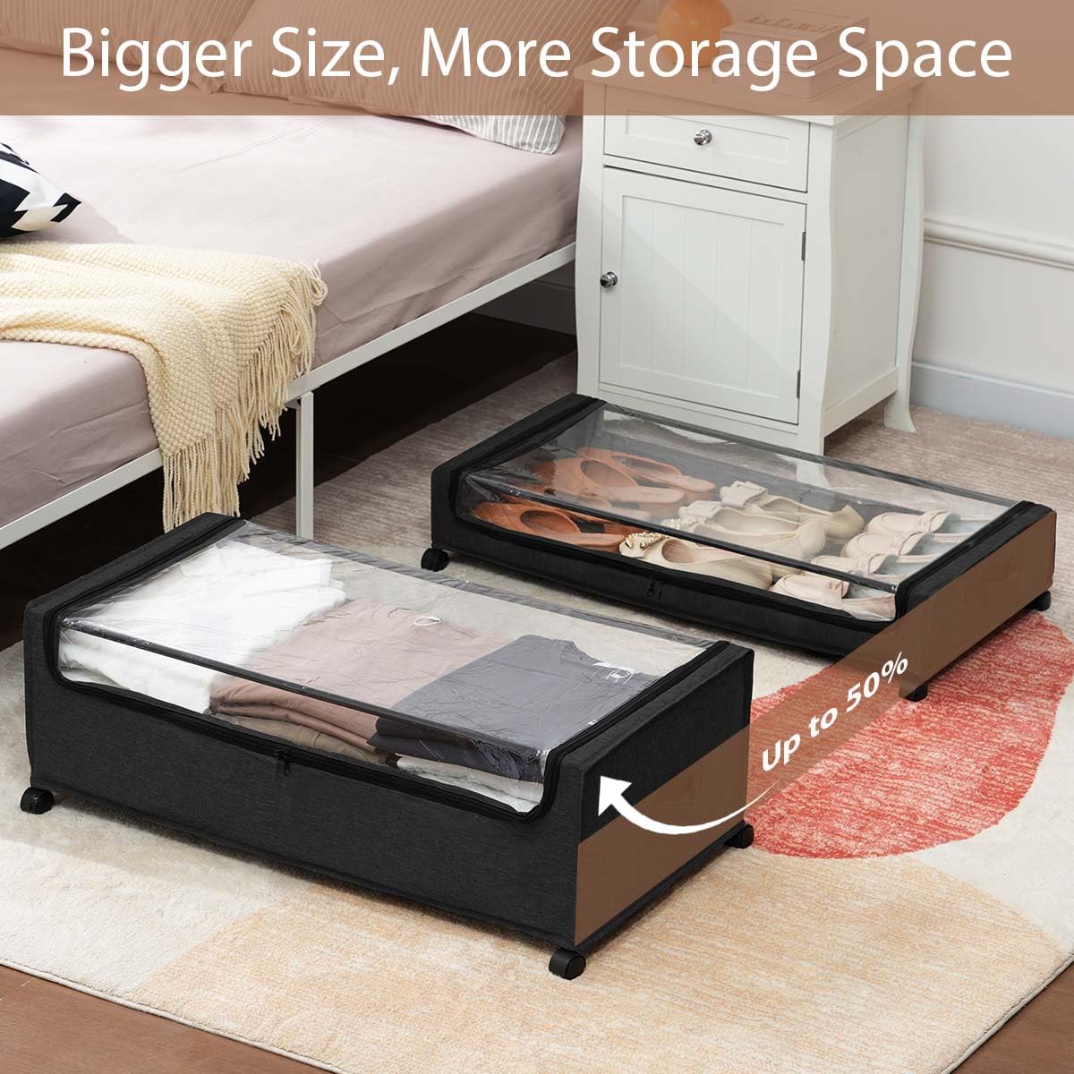 Under Bed Storage with Wheels