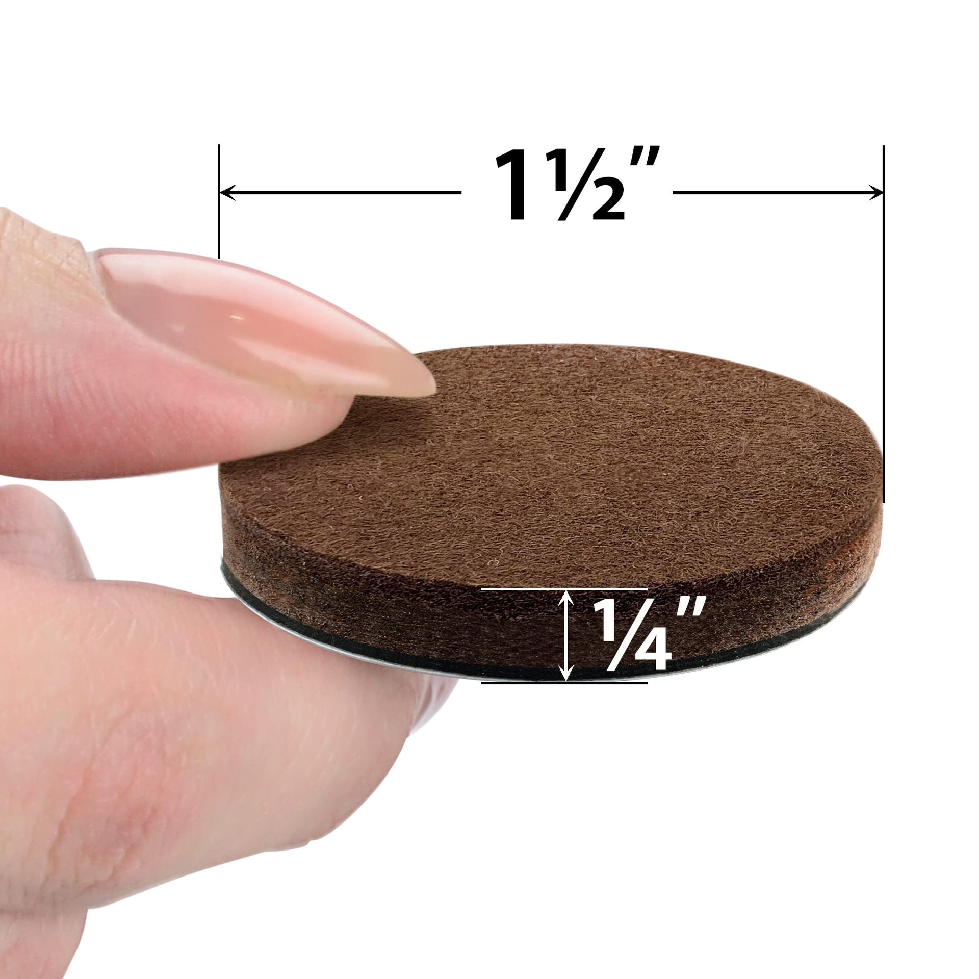 24 Heavy Duty Felt Furniture Pads 1.5” 1 (24 Count)