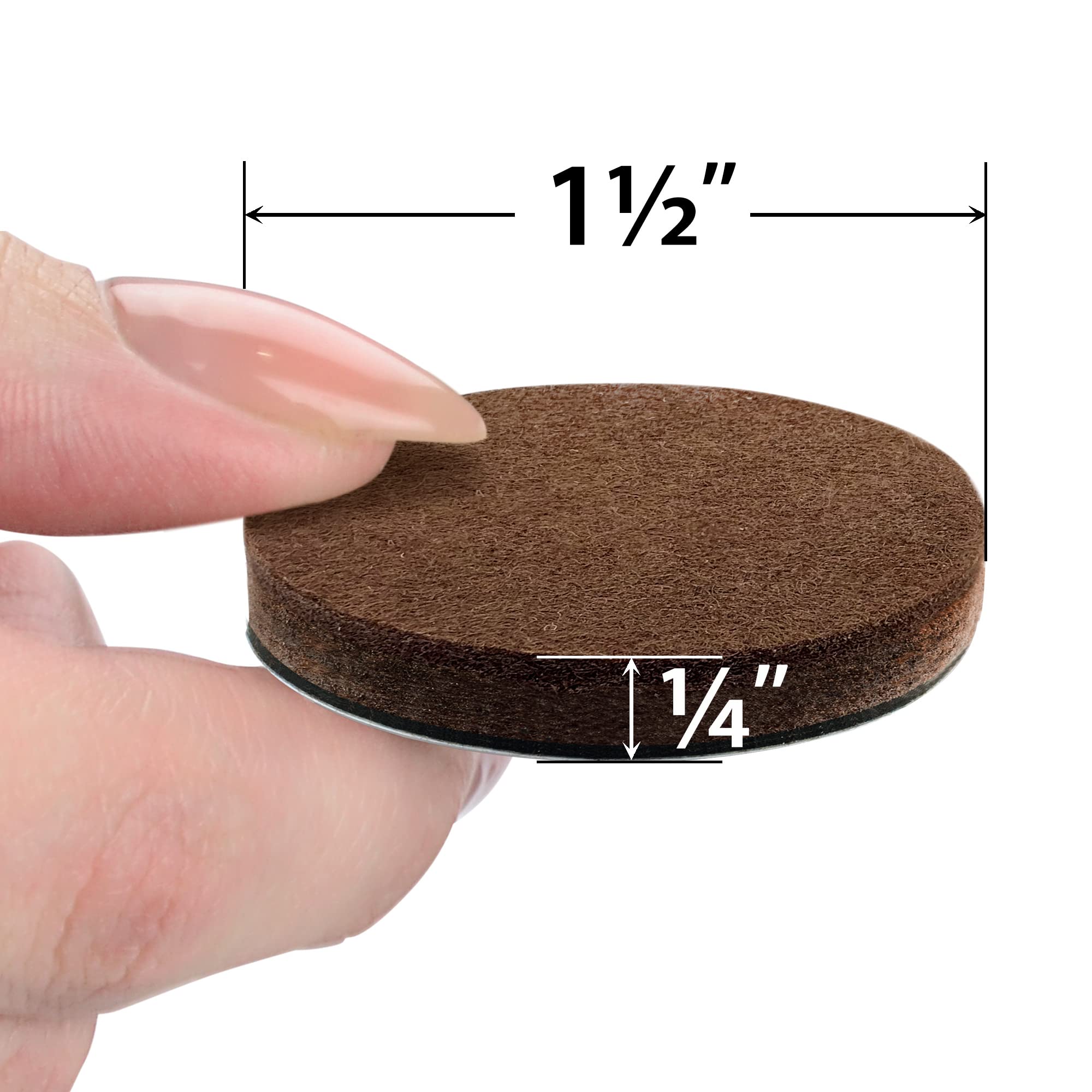 24 Heavy Duty Felt Furniture Pads 1.5” 1 (24 Count)
