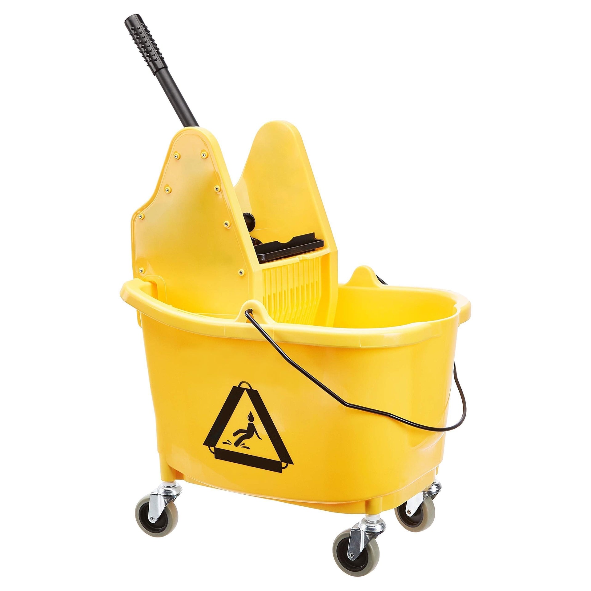 Floor Cleaning Rectangular Mop Bucket with Sturdy Down Press Wringer Combo