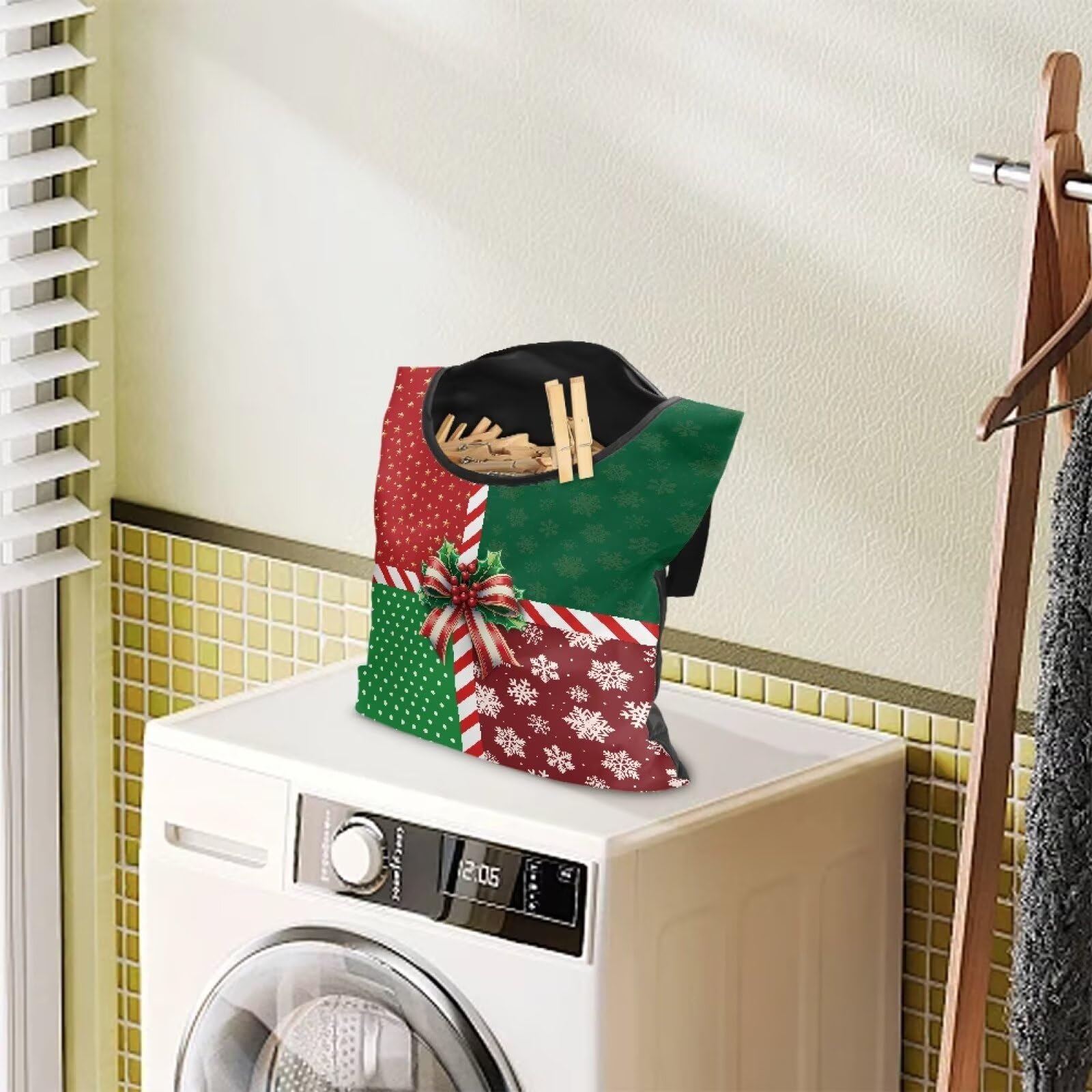 Christmas 2025 Adjustable Clothespin Storage Bag